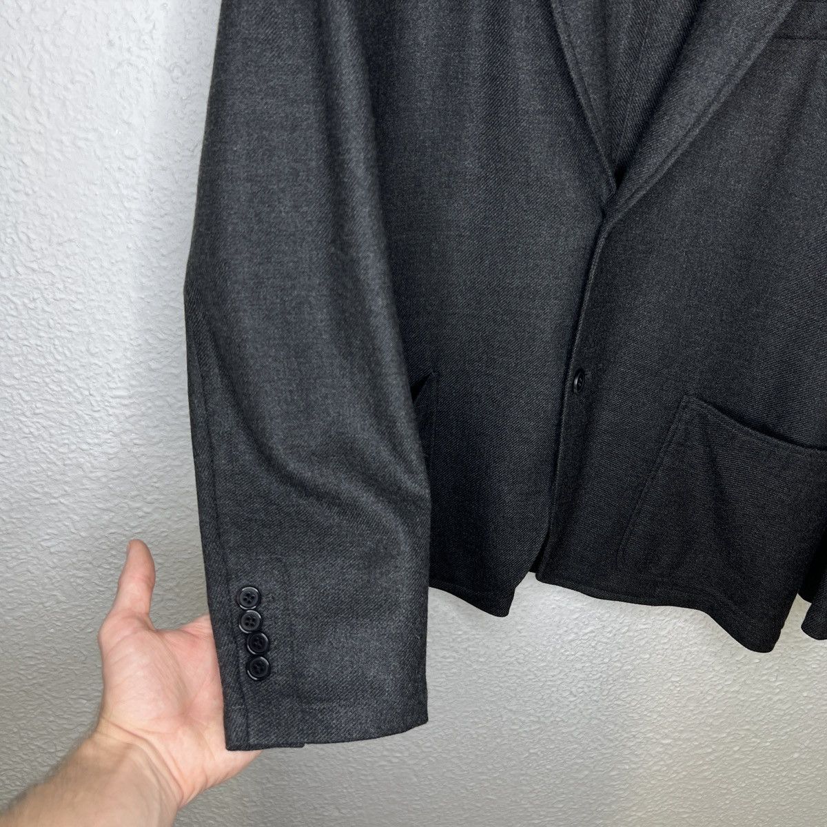 Hermes Hermes Wool Cashmere Blazer Jacket Grey Luxury Classic Suit Size US XL / EU 56 / 4 - 6 Thumbnail