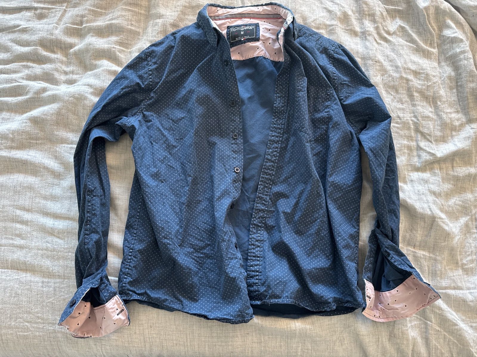 Eighth Avenue Eighth Avenue medium blue button down pink polkadot Size US M / EU 48-50 / 2 - 1 Thumbnail