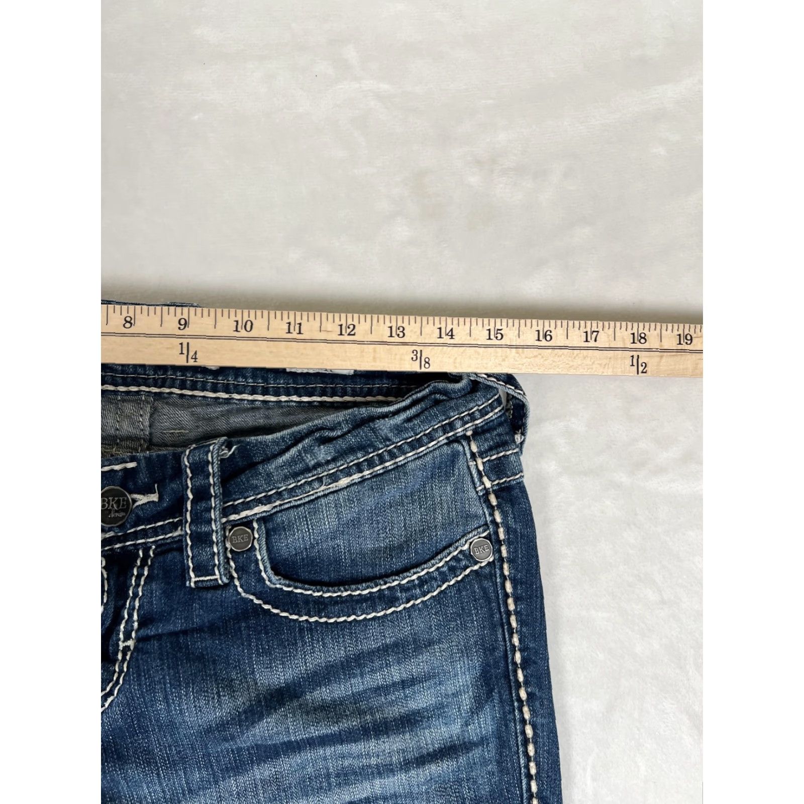 BKE BKE Jeans Womens 28 R Blue Sabrina Bootcut Contrast Stitch Flap Pockets Denim Size 28" / US 6 / IT 42 - 7 Thumbnail