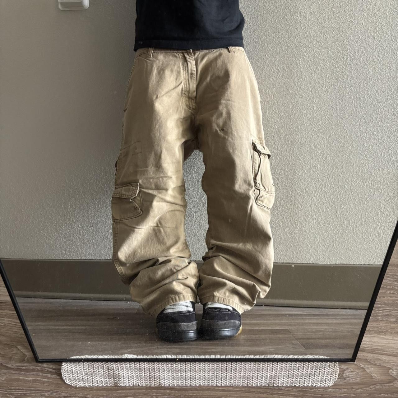 Japanese Brand Crazy Vintage Y2K/2000s Baggy Khaki Streetwear Skater Cargo Pants! 38x30 Size US 38 / EU 54 - 1 Thumbnail