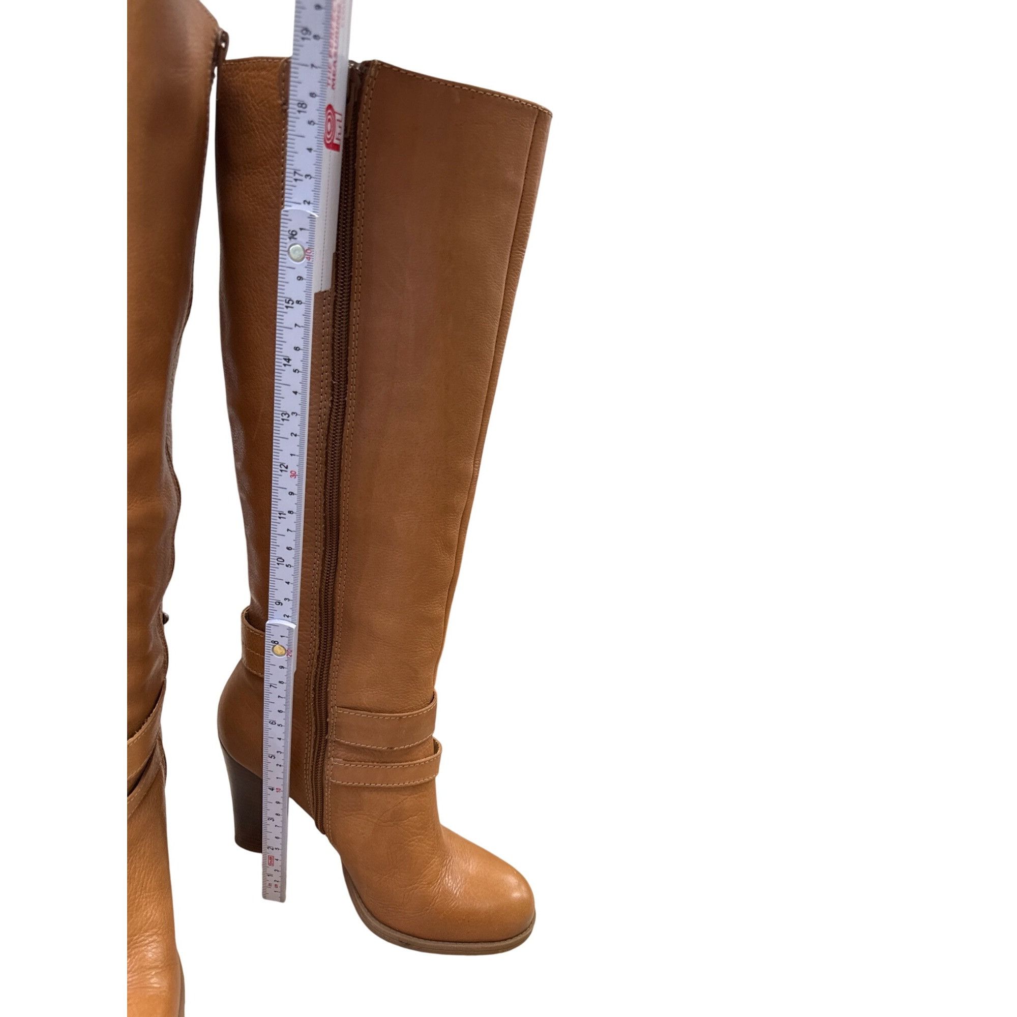 Nine West Nine West Womens Brown Leather Knee-High Boots Size 7.5M SKU Size US 7.5 / IT 37.5 - 2 Thumbnail