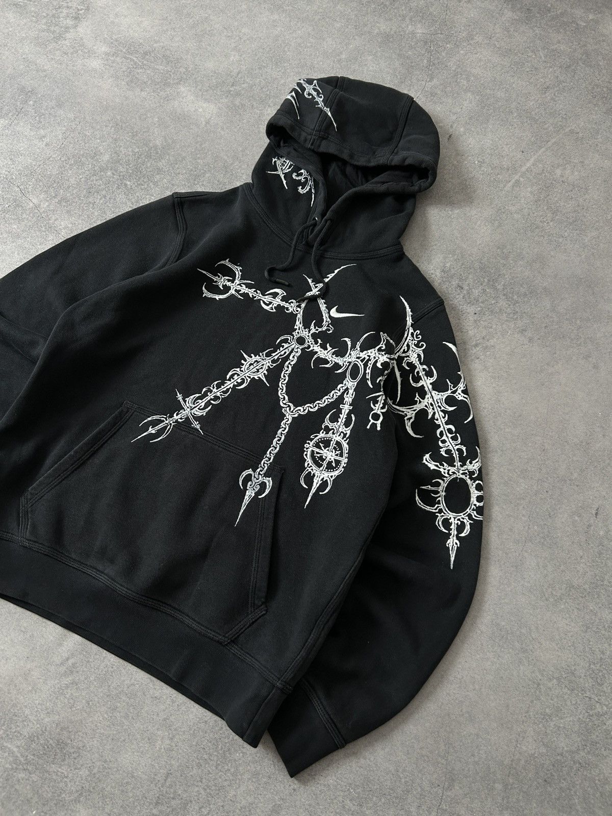 Nike Custom Cybersigilism black hoodies mens handmade