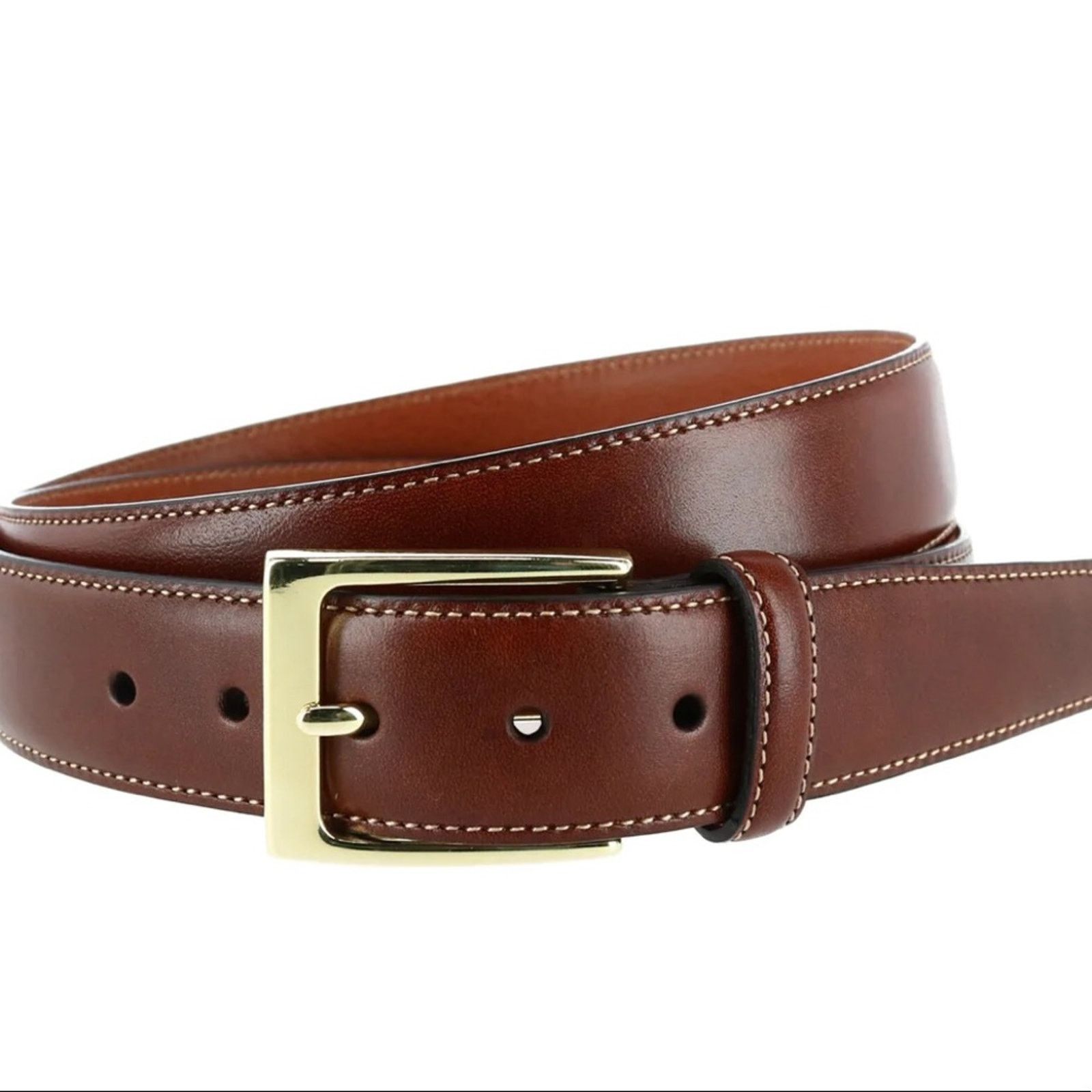 Trafalgar Trafalgar Classic 30mm Cortina Brown Leather Belt Size 40 - 1 Thumbnail