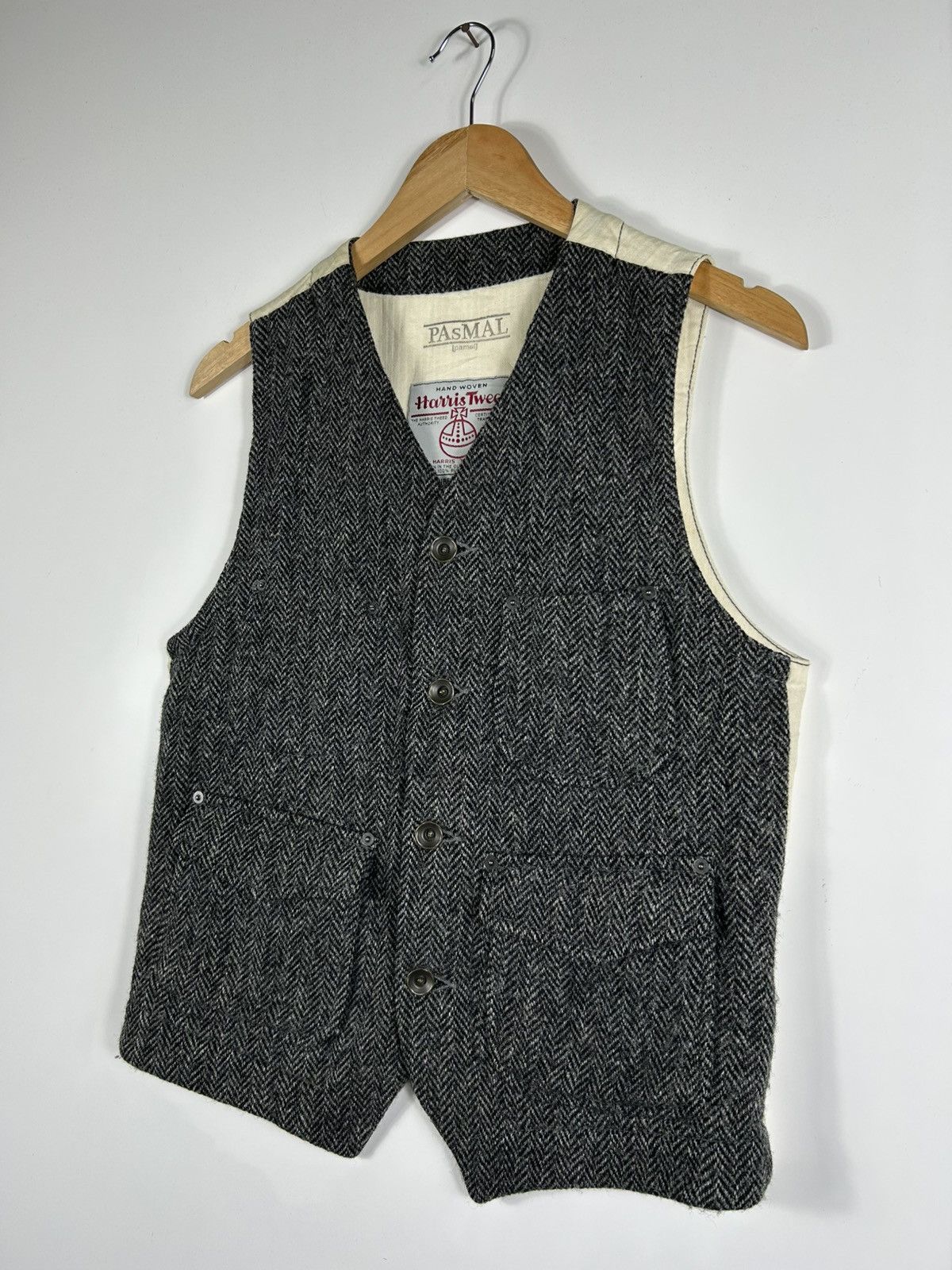 Freewheelers × Harris Tweed ⚡️Vintage PasMal Harris Tweed Workers Style Vest Size US S / EU 44-46 / 1 - 3 Thumbnail