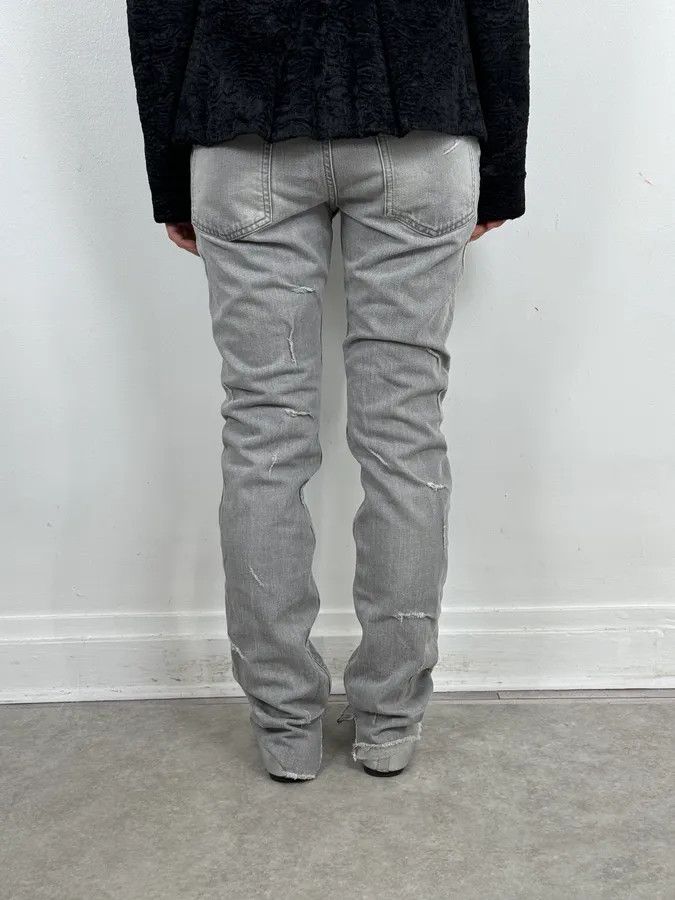Maison Margiela SS2017 Maison Margiela Grey Slim Distressed Denim Jeans Size 25" / US 0 / IT 36 - 4 Thumbnail