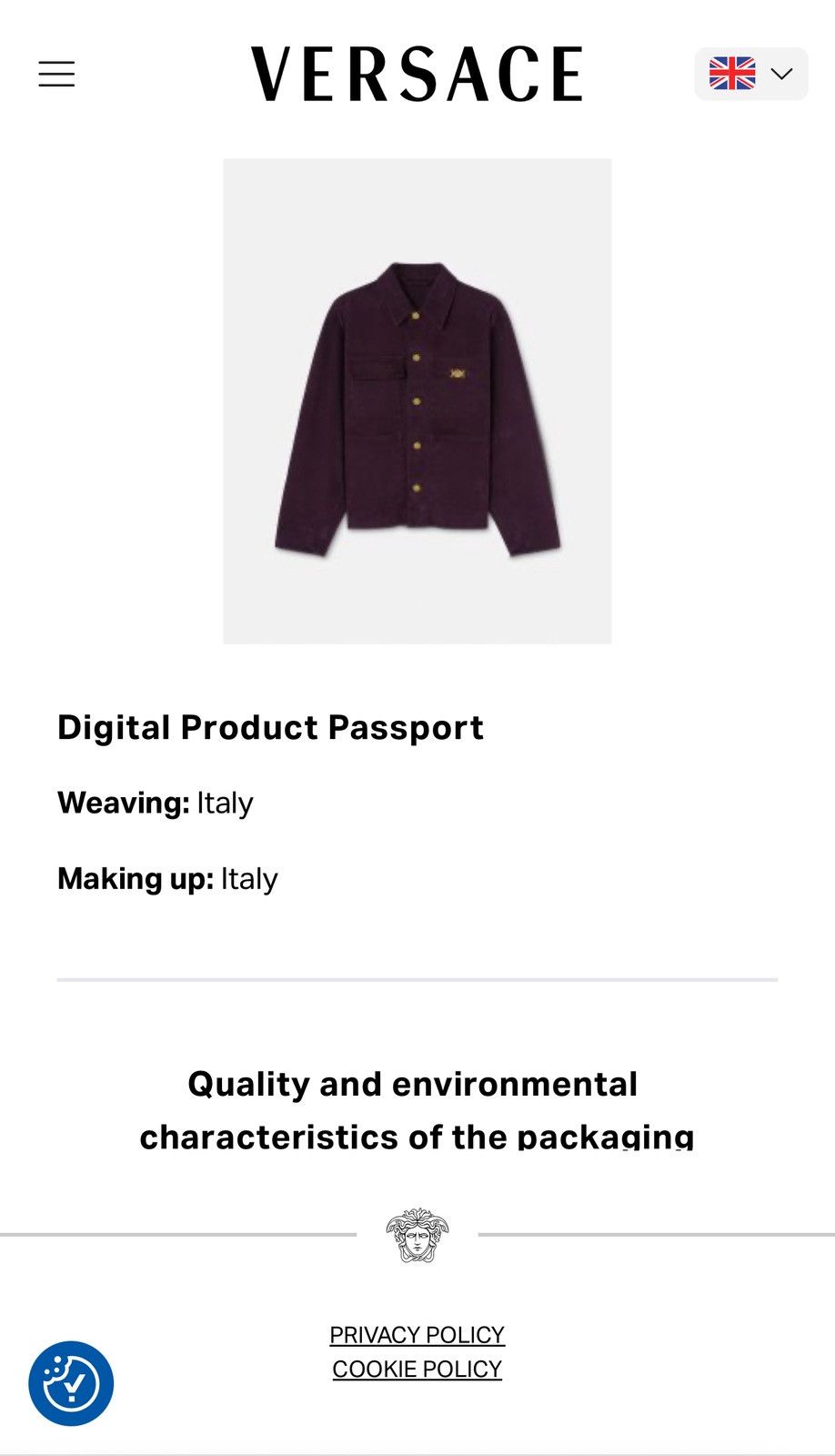 Versace Versace Overdyed Carpenter Jacket – Heavy Cotton Canvas Size US L / EU 52-54 / 3 - 5 Thumbnail