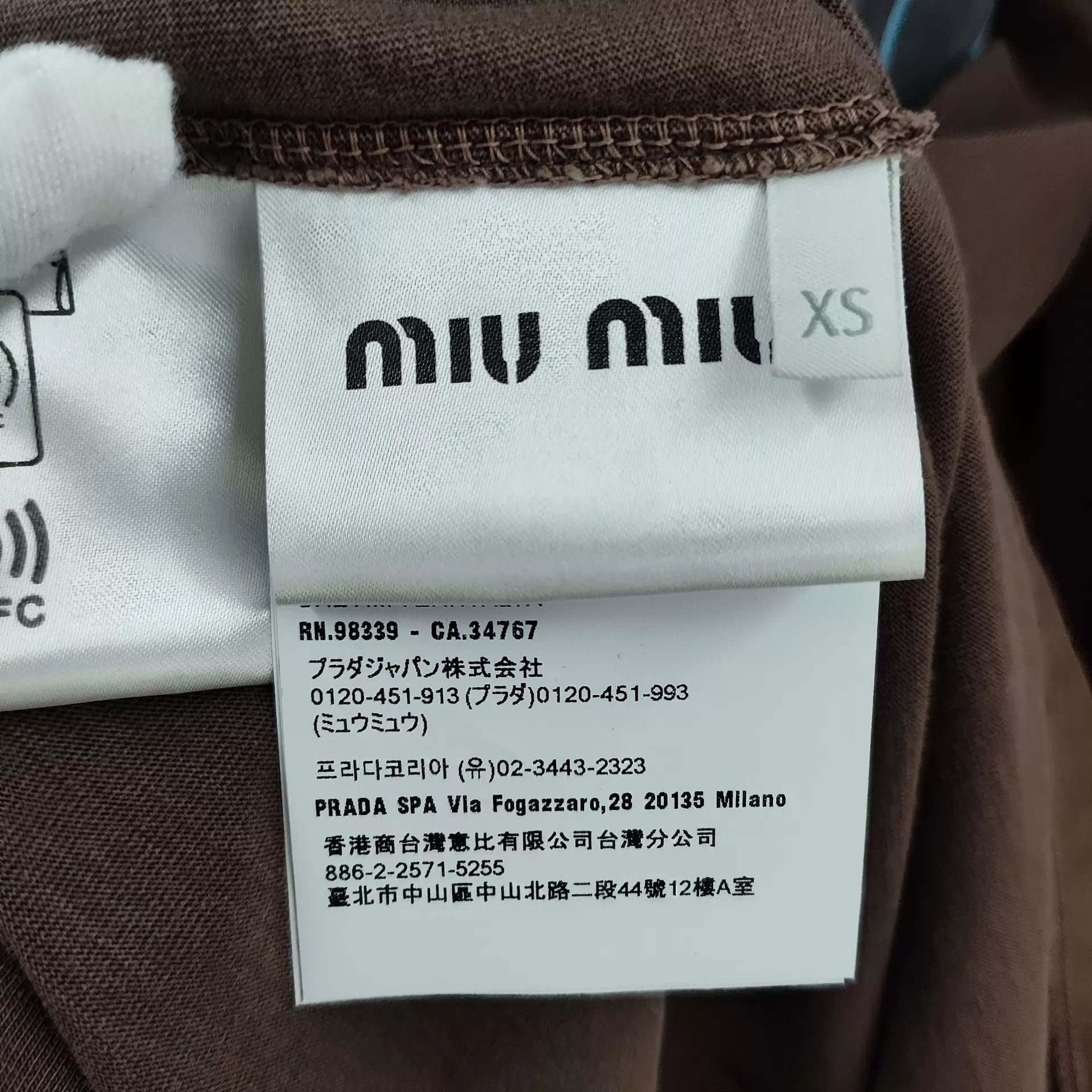 Miu Miu MIU MIU Brown Long Sleeve Top XS Size US XS / EU 42 / 0 - 5 Thumbnail