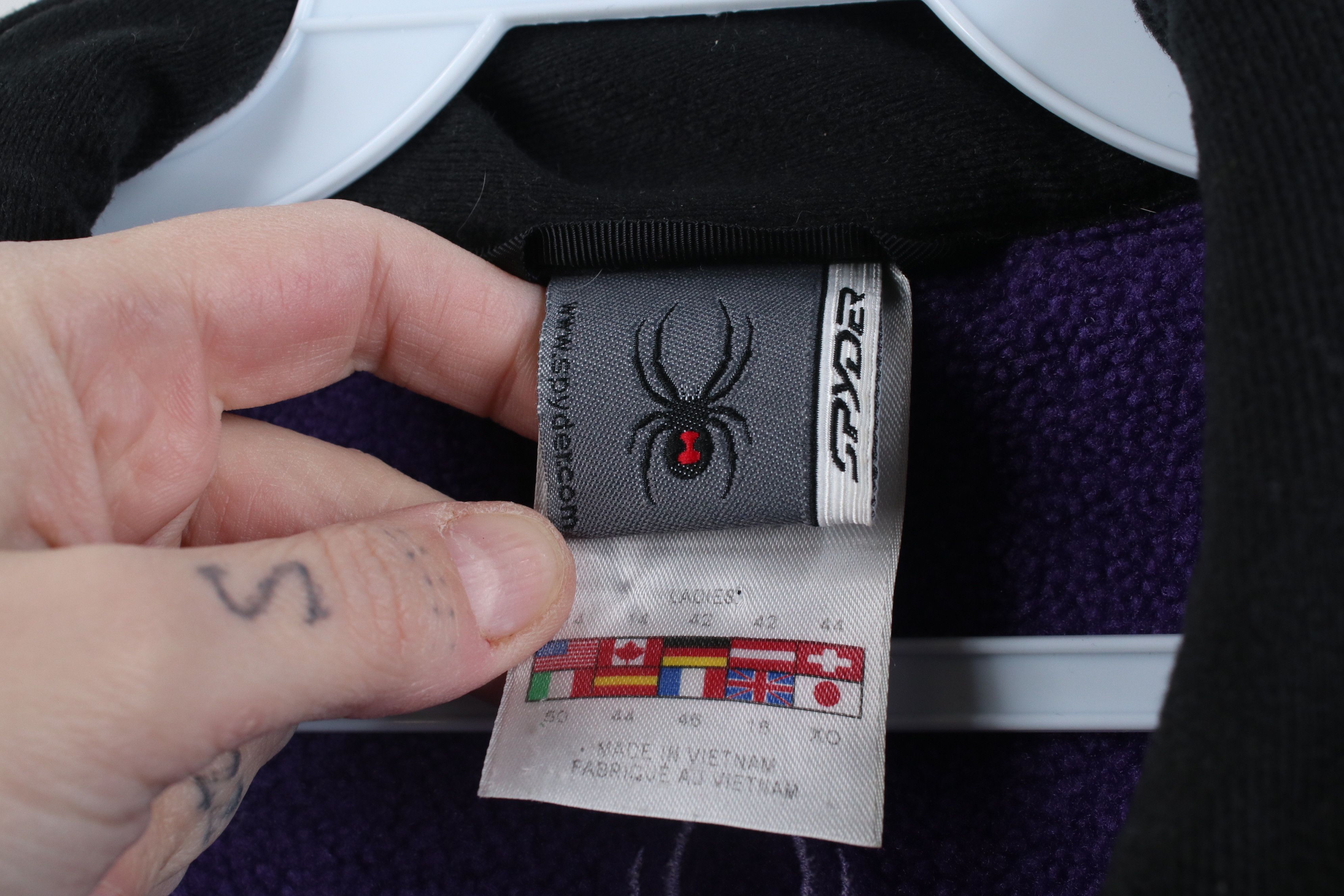 Spyder Vintage 90s Y2K Spyder Block Skiing Fleece Jacket Purple Size XL / US 12-14 / IT 48-50 - 9 Thumbnail