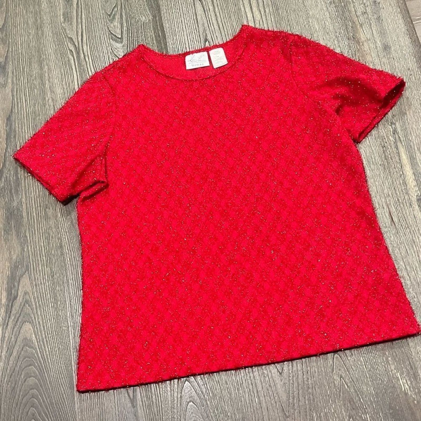 Vintage Kathie Lee Collection Top Short Sleeve Crewneck 18W/20W Size XXL / US 16-18 / IT 52-54 - 1 Thumbnail