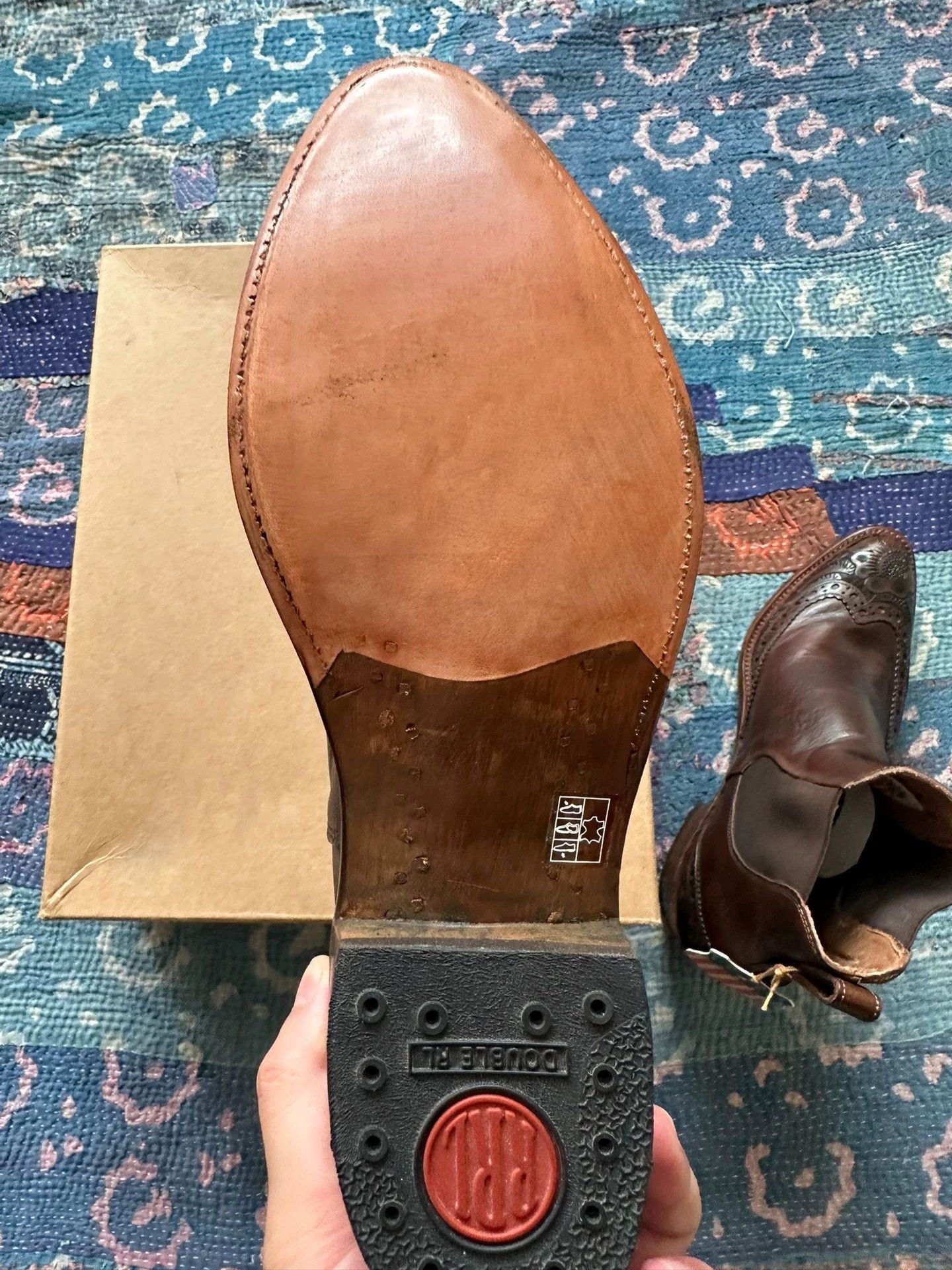 RRL Ralph Lauren rrl Carved Western Chelsea Boots new in box 9D Size US 9 / EU 42 - 5 Thumbnail