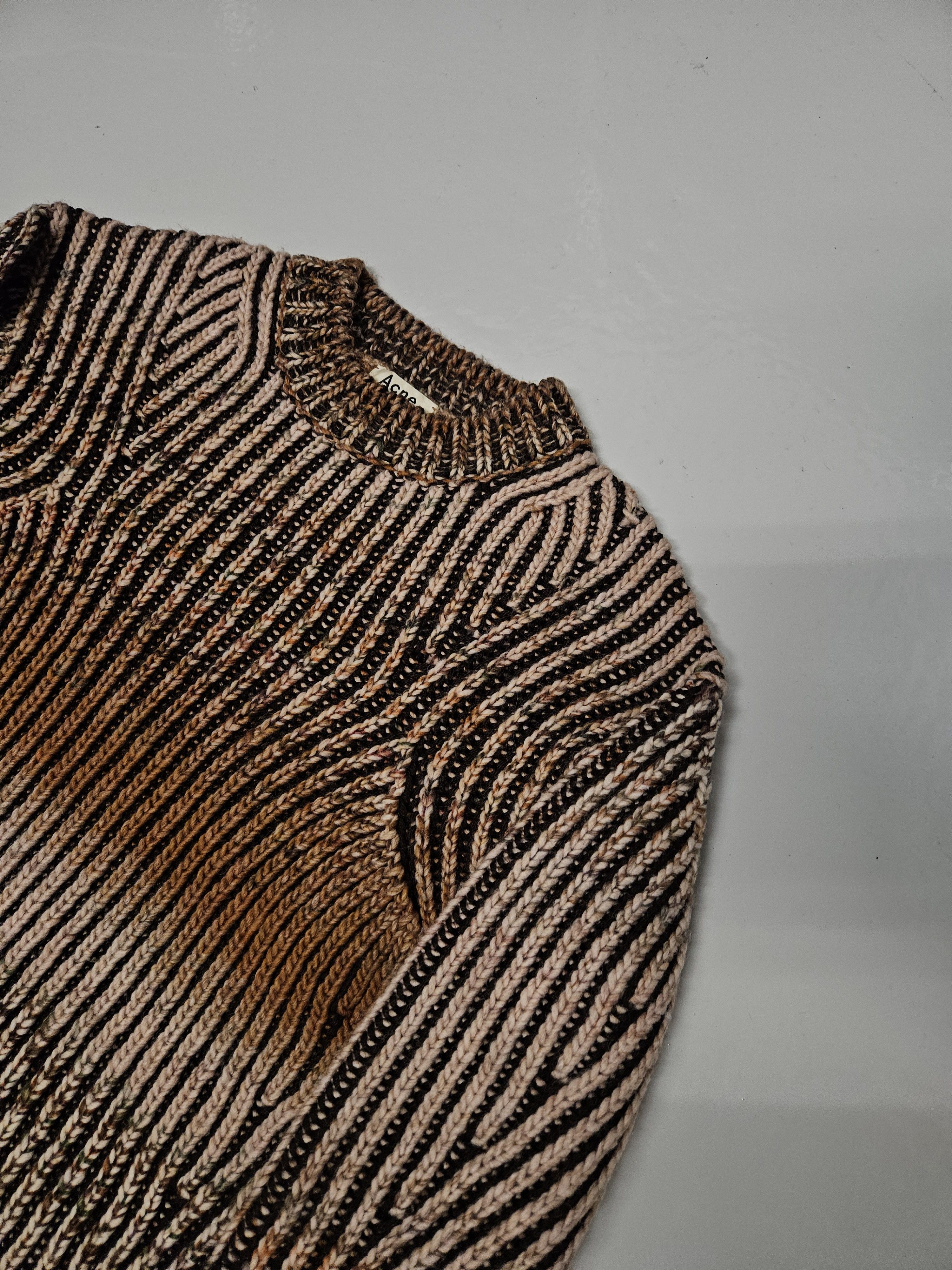 Acne Studios Acne studios cropped gradient striped knit fn-wn-knit000145 Size XXS / US 00 / IT 34 - 3 Thumbnail