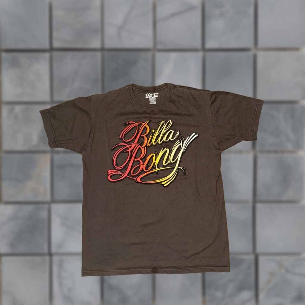 Billabong VINTAGE Billabong T-Shirt Brown 100% Organic Cotton Large Mens 20x25.5 Regular Size US L / EU 52-54 / 3 - 1 Thumbnail