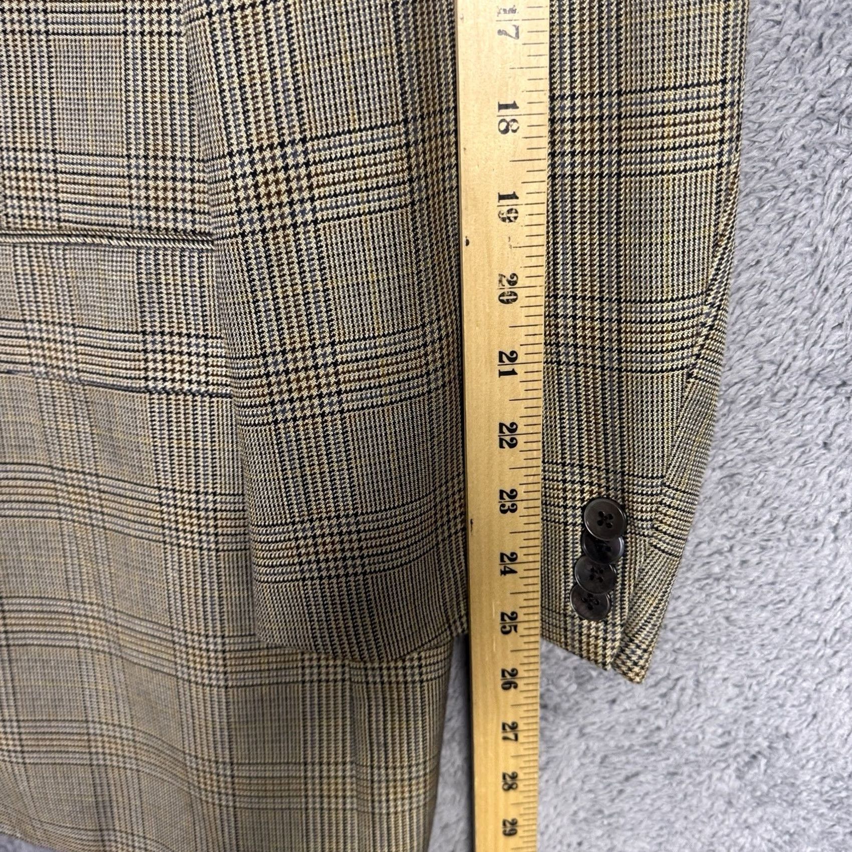 Vintage Byron Sport Coat Mens 44L IT 56 Glen Houndstooth Luca Di Marco Blazer Balmoral Business Casual Outerwear Size 44R - 6 Thumbnail