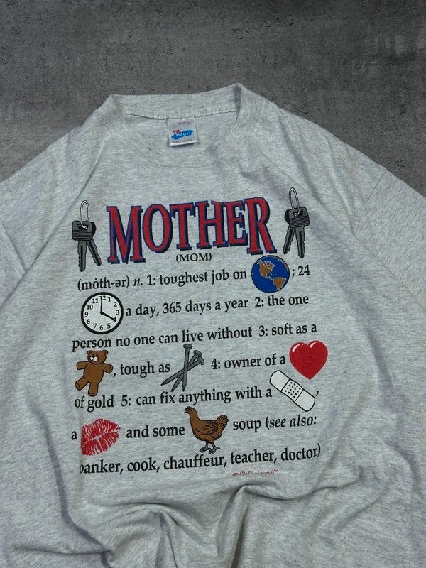Vintage Mother vintage 90s single stitch tee grey graphic fullprint Size US XL / EU 56 / 4 - 2 Thumbnail