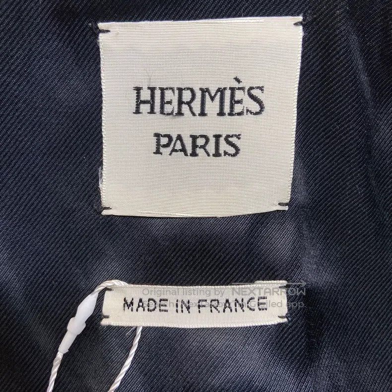 Hermes Horn Button Woolen Overcoat