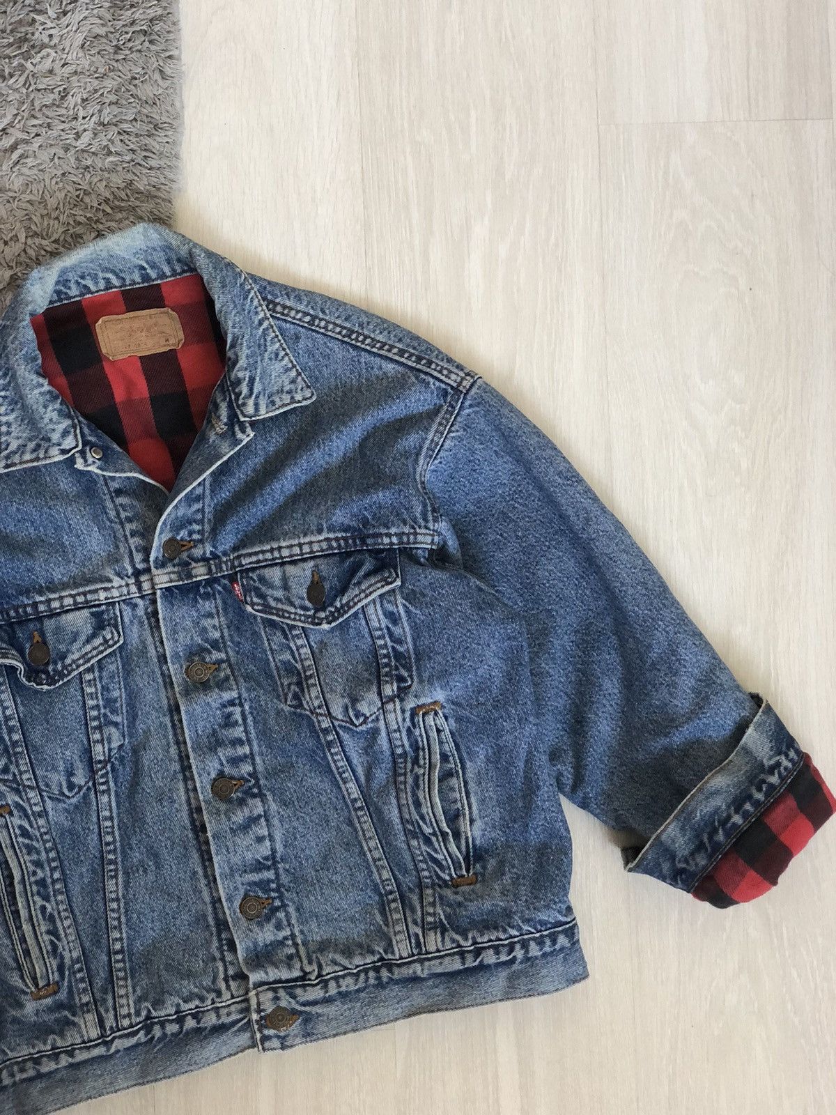 Levi's × Levi's Vintage Clothing Vintage Levi’s 90s Flannel Lined Denim Jacket Made in USA Size US M / EU 48-50 / 2 - 2 Thumbnail