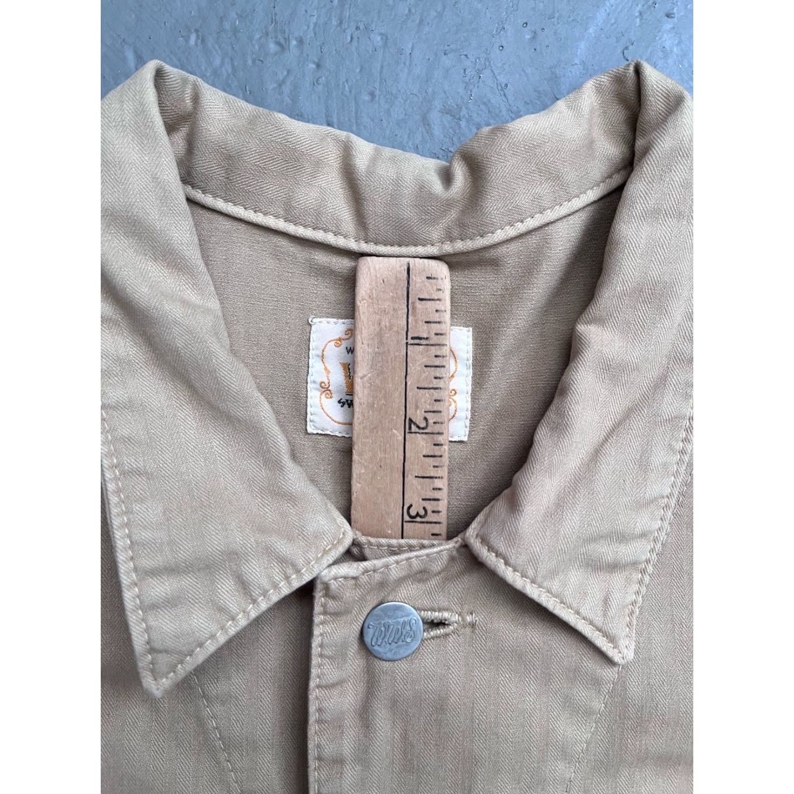 Big John VINTAGE Big John Shirt (Jacket) Men’s M Beige Chore Work Long Jacket HBT Japan Size US M / EU 48-50 / 2 - 2 Thumbnail