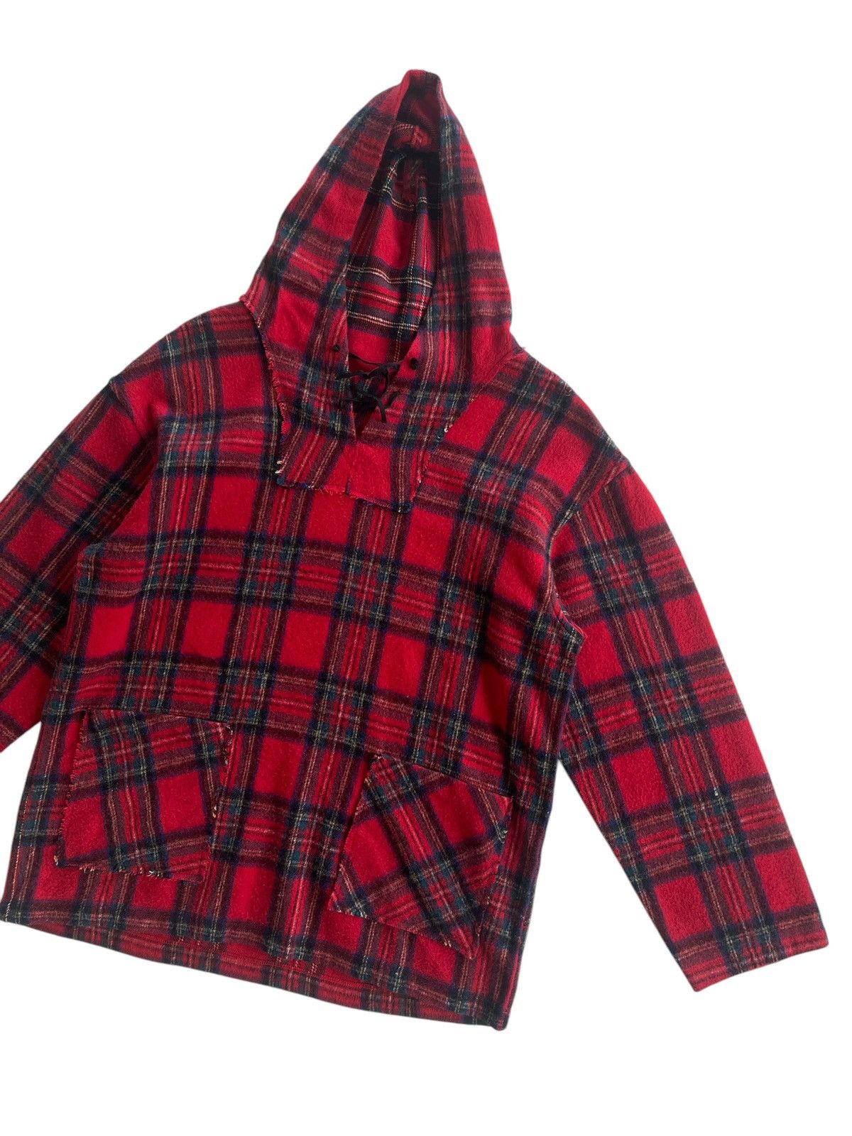 Vintage DEPT LOVE LGB Punk Rave Wool Plaid Hooded Size US L / EU 52-54 / 3 - 8 Thumbnail