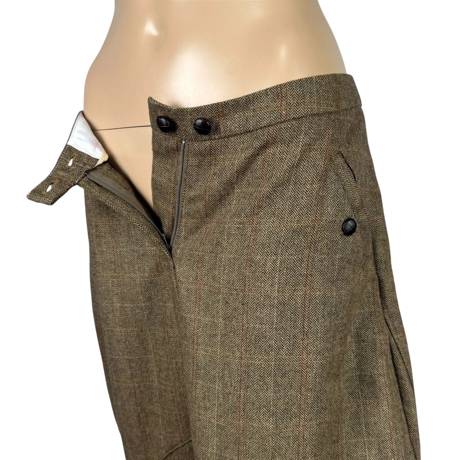 Other Basic By Timo Wool Herringbone Tweed Crop Pants size M Size 32" / US 10 / IT 46 - 10 Thumbnail