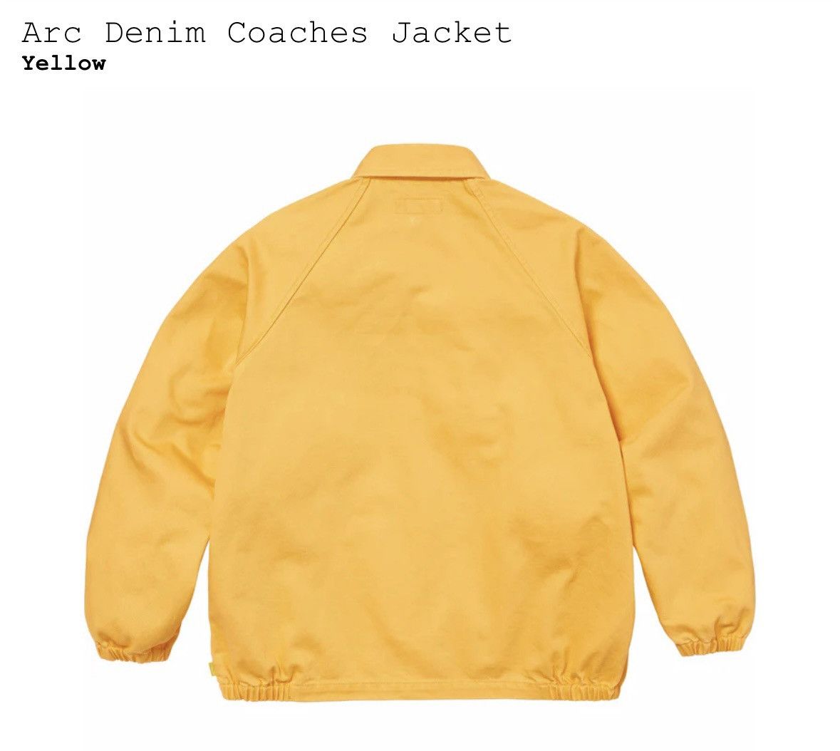 Supreme Arc Denim Coaches Jacket Yellow M *IN HAND* | Grailed