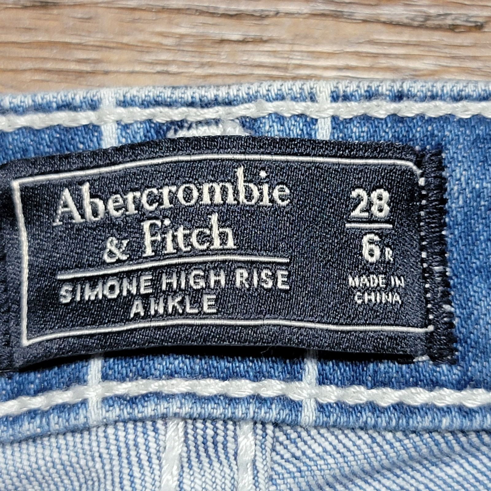 Abercrombie & Fitch Abercrombie & Fitch Simone Hi Rise Ankle Stripe Jeans -28/6R Size 28" / US 6 / IT 42 - 5 Thumbnail