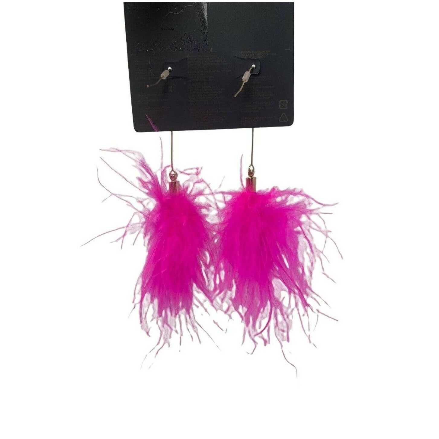 Forever 21 Forever 21 pink fluffy trendy dangle earrings 5" Size ONE SIZE - 2 Thumbnail