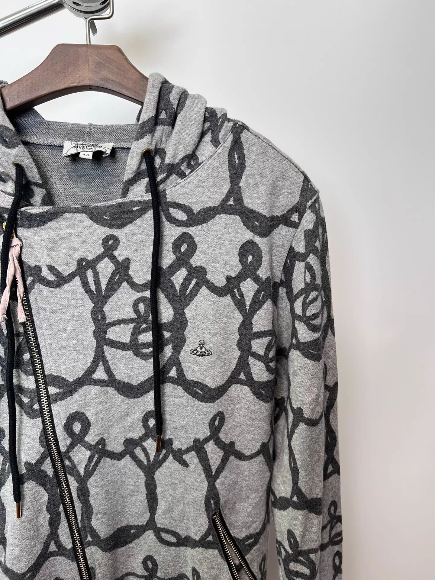 Vivienne Westwood Vivienne Westwood Y2K All-Over Print Zip Hoodie Size US S / EU 44-46 / 1 - 4 Thumbnail