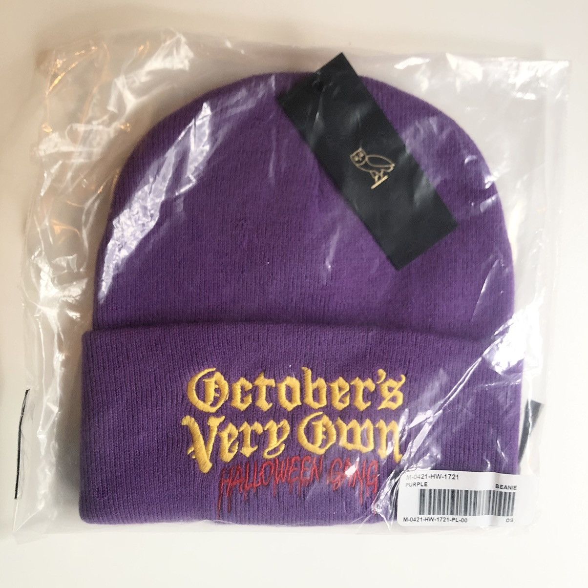 October's Very Own OVO Halloween Gang Beanie PURPLE Size ONE SIZE - 1 Thumbnail