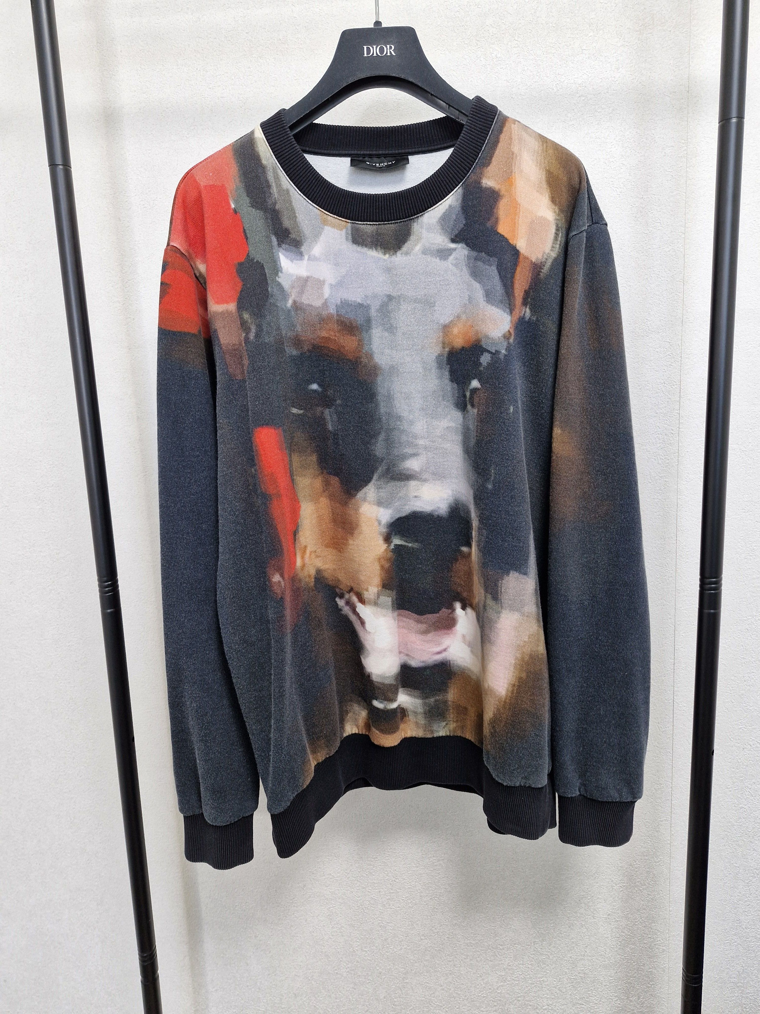 Givenchy GIVENCHY AW13 Abstract Doberman Sweatshirt Size US M / EU 48-50 / 2 - 1 Thumbnail