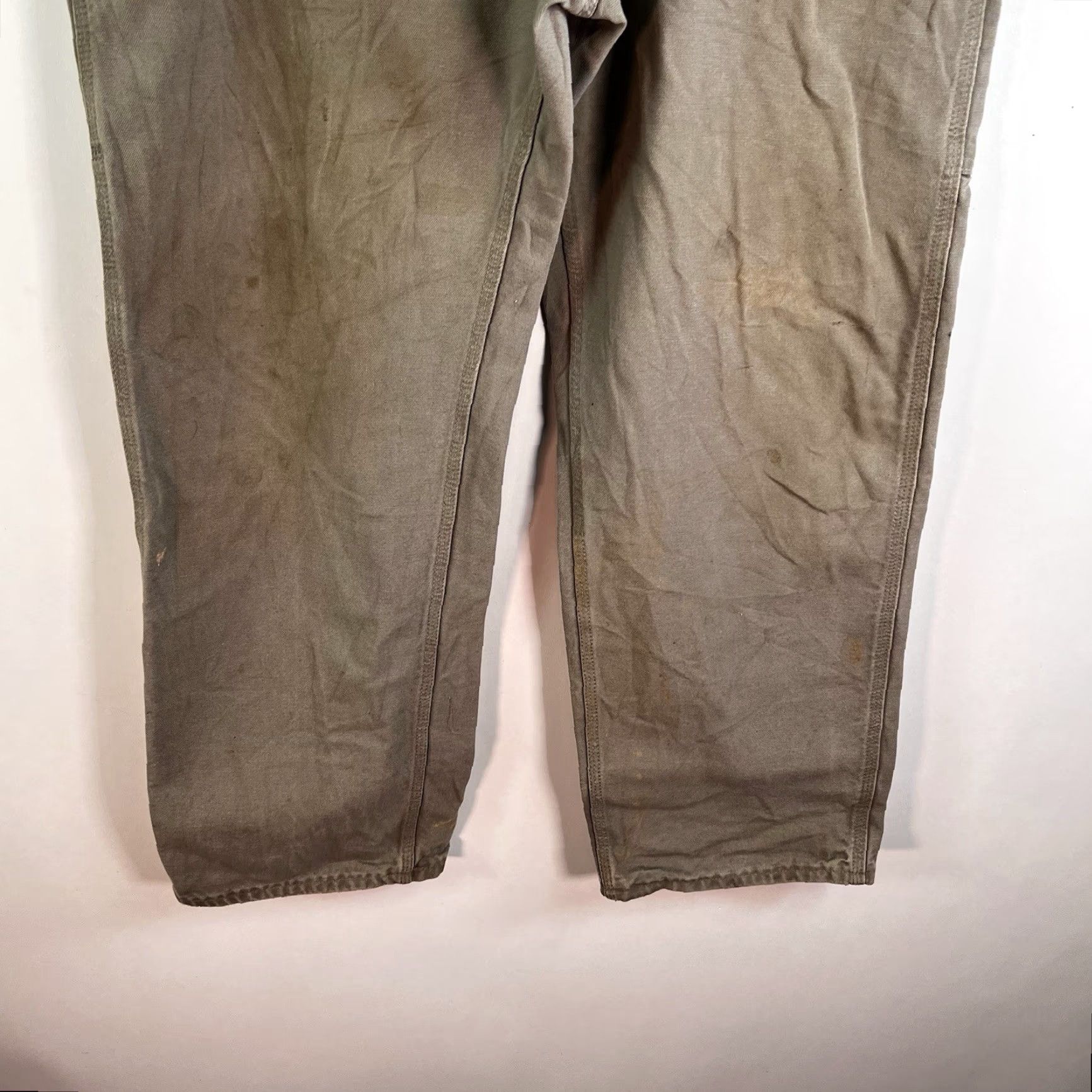Carhartt VINTAGE Carhartt B11 Carpenter Canvas Pants Mens SZ 34 Tan Distressed 5-Pocket Cargo USA Jeans Brown Cotton Size US 34 / EU 50 - 4 Thumbnail