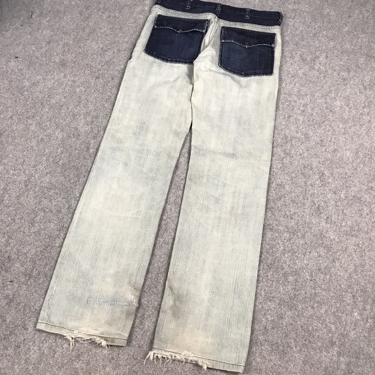 Number (N)ine NUMBER NIME LIGHT DENIM BUSHPANTS DISTRESS JEANS Size US 30 / EU 46 - 10 Thumbnail