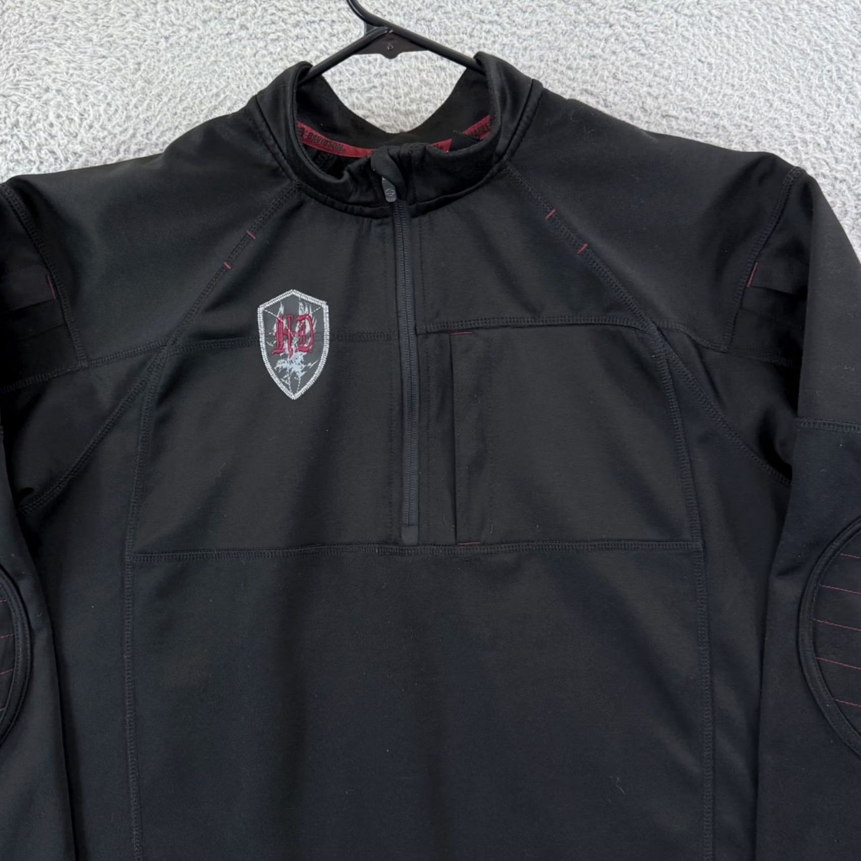 Harley Davidson Harley-Davidson Shirt Mens Large Black Performance Quarter Zip Riding Motorcycle Size US L / EU 52-54 / 3 - 3 Thumbnail