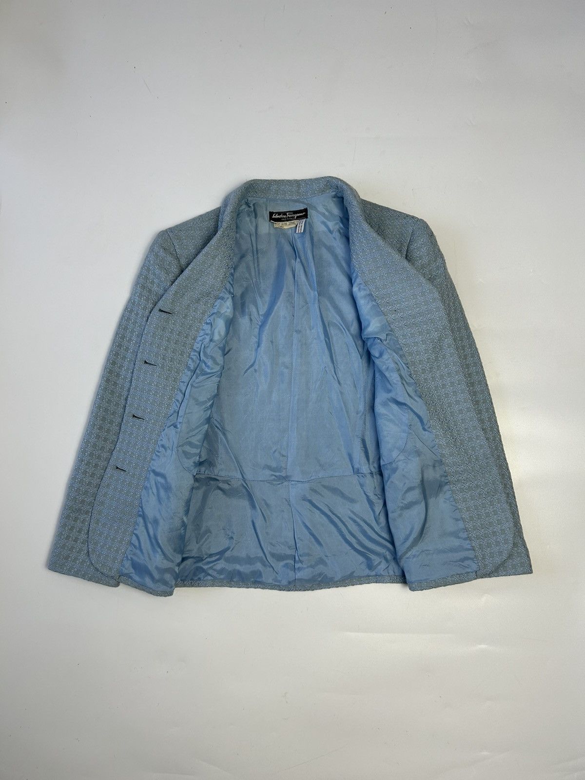 Designer × Salvatore Ferragamo SALVATORE FERRAGAMO LIGHT BLUE BLAZER Size S / US 4 / IT 40 - 2 Thumbnail