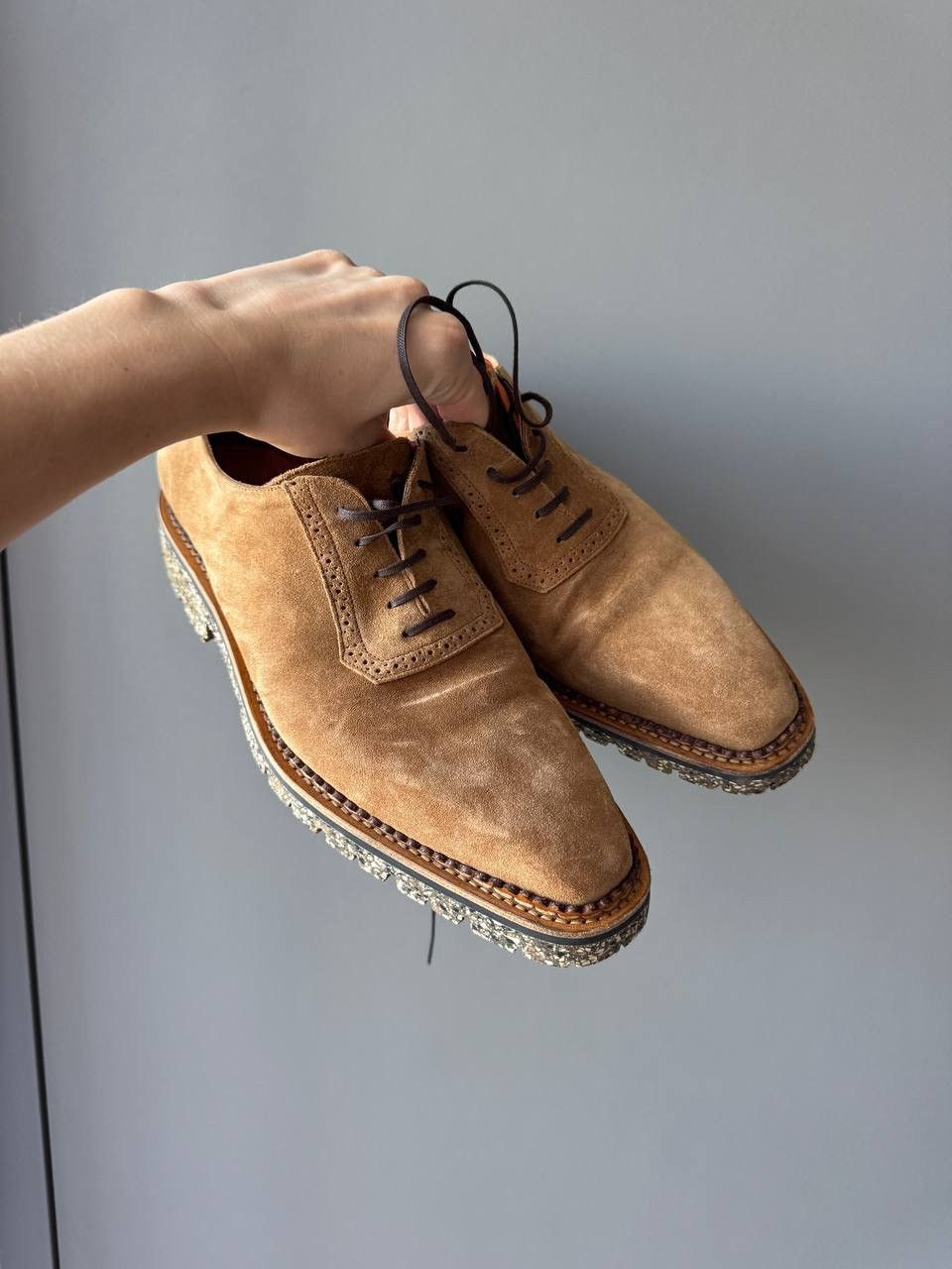 Japanese Brand RRP 1100$ Caulaincourt Leather Sued Vibram Shoes Size US 8 / EU 41 - 8 Thumbnail