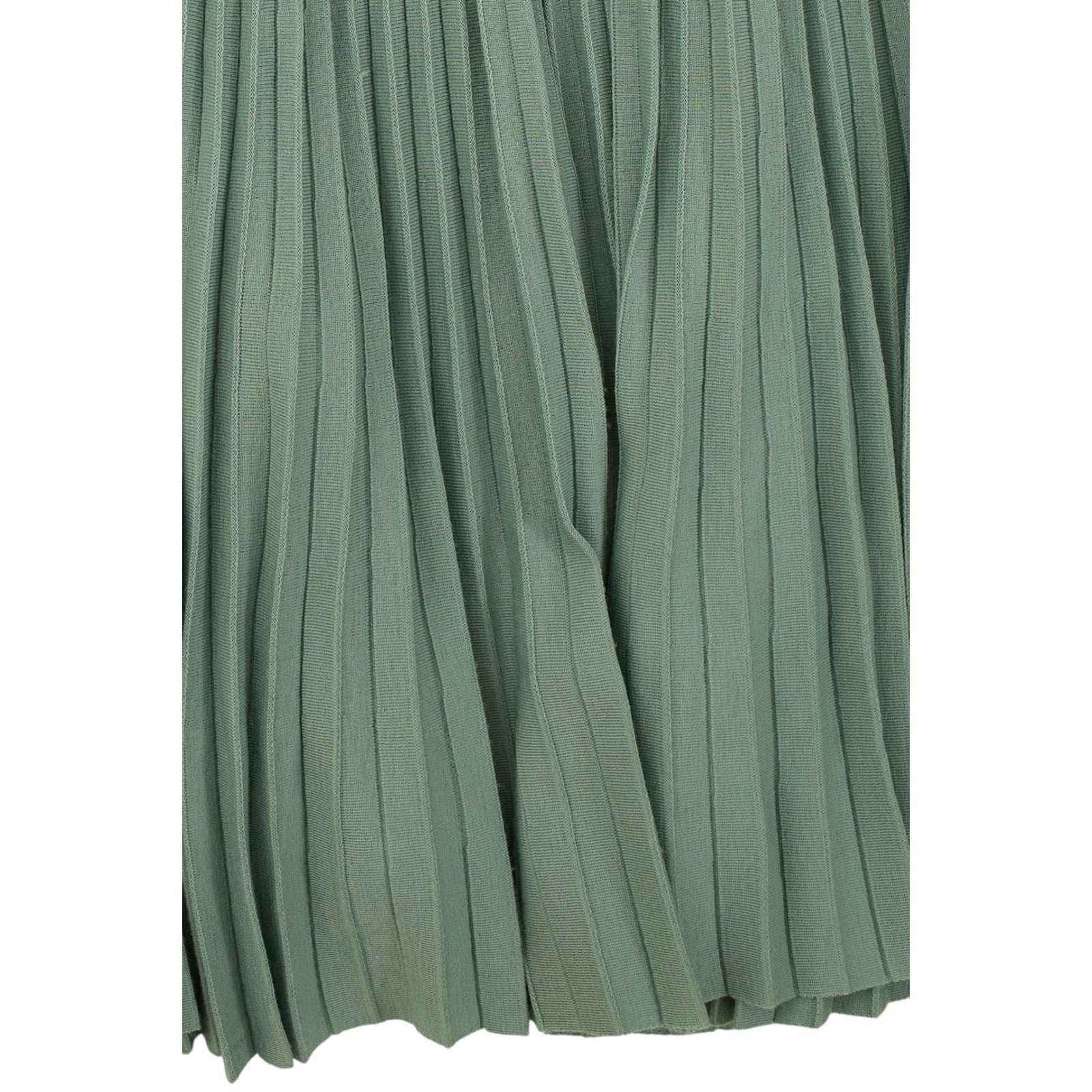 Celine by Phoebe Philo Green Pleated Skirt Size 32" / US 10 / IT 46 - 3 Thumbnail