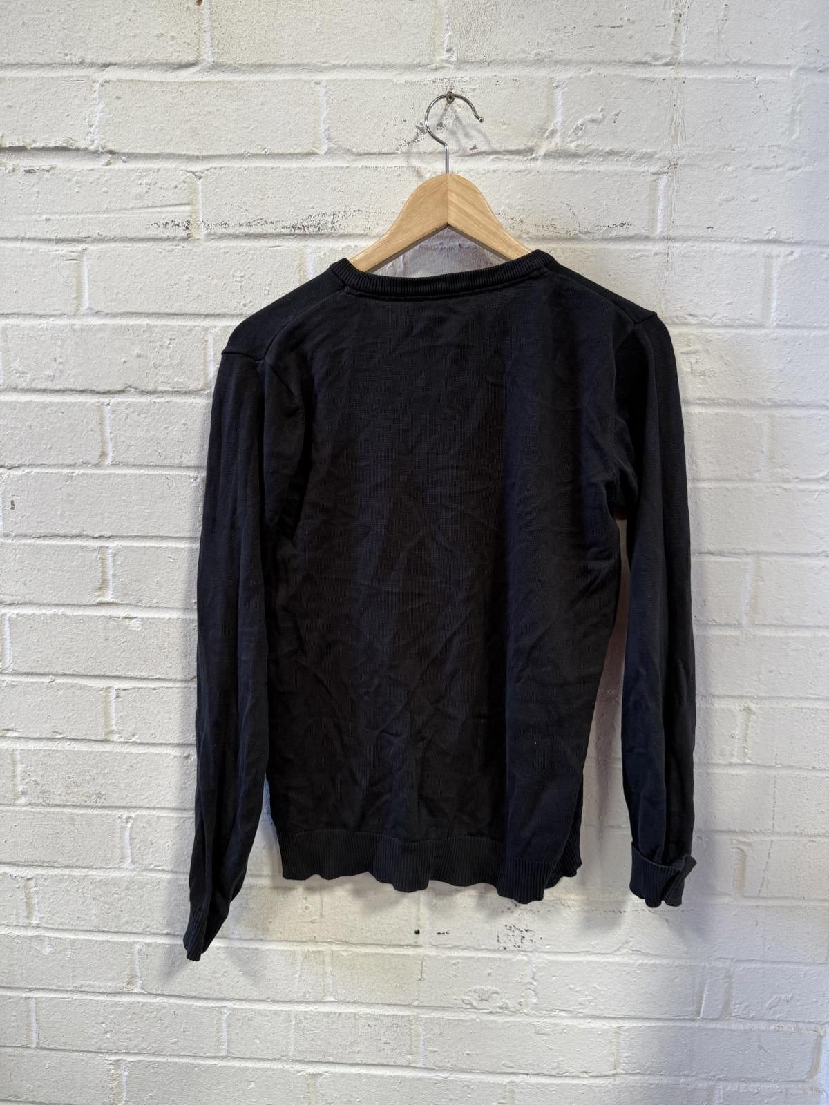 M.E. Sport M&S Black V-Neck Long Sleeve Sweater, Youth Size 15-16 Years Size US XXS / EU 40 - 3 Thumbnail