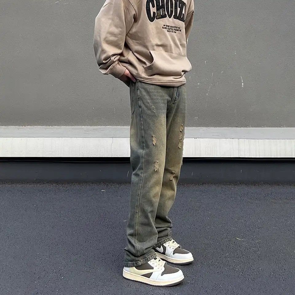 Denime × Vintage Slim Jeans Men Street Vintage Washed-out Skinny Size US 29 - 5 Thumbnail