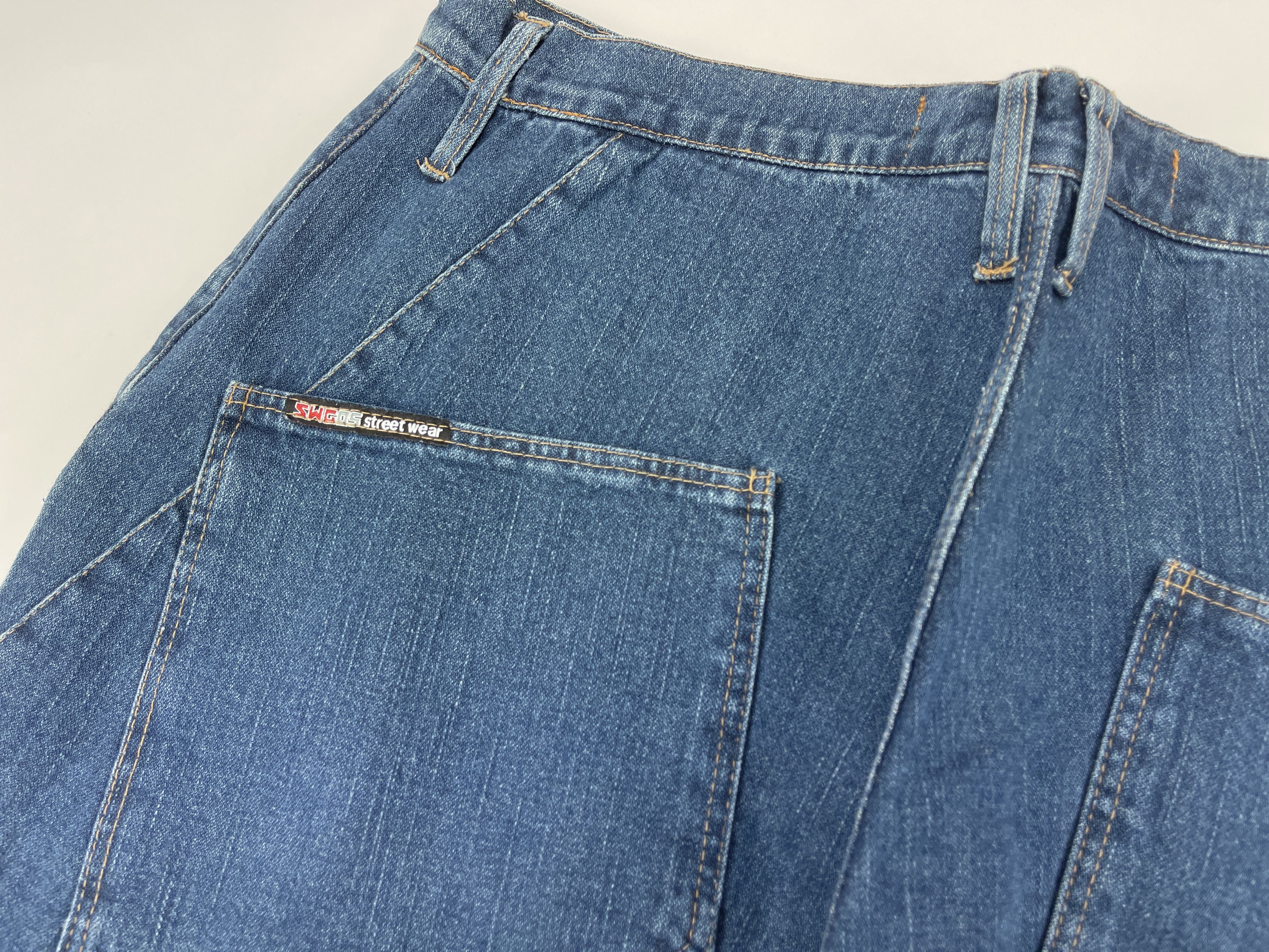 Vintage SWG jeans, blue Street War Gear vintage baggy hip hop 90s 34 Size US 34 / EU 50 - 7 Thumbnail