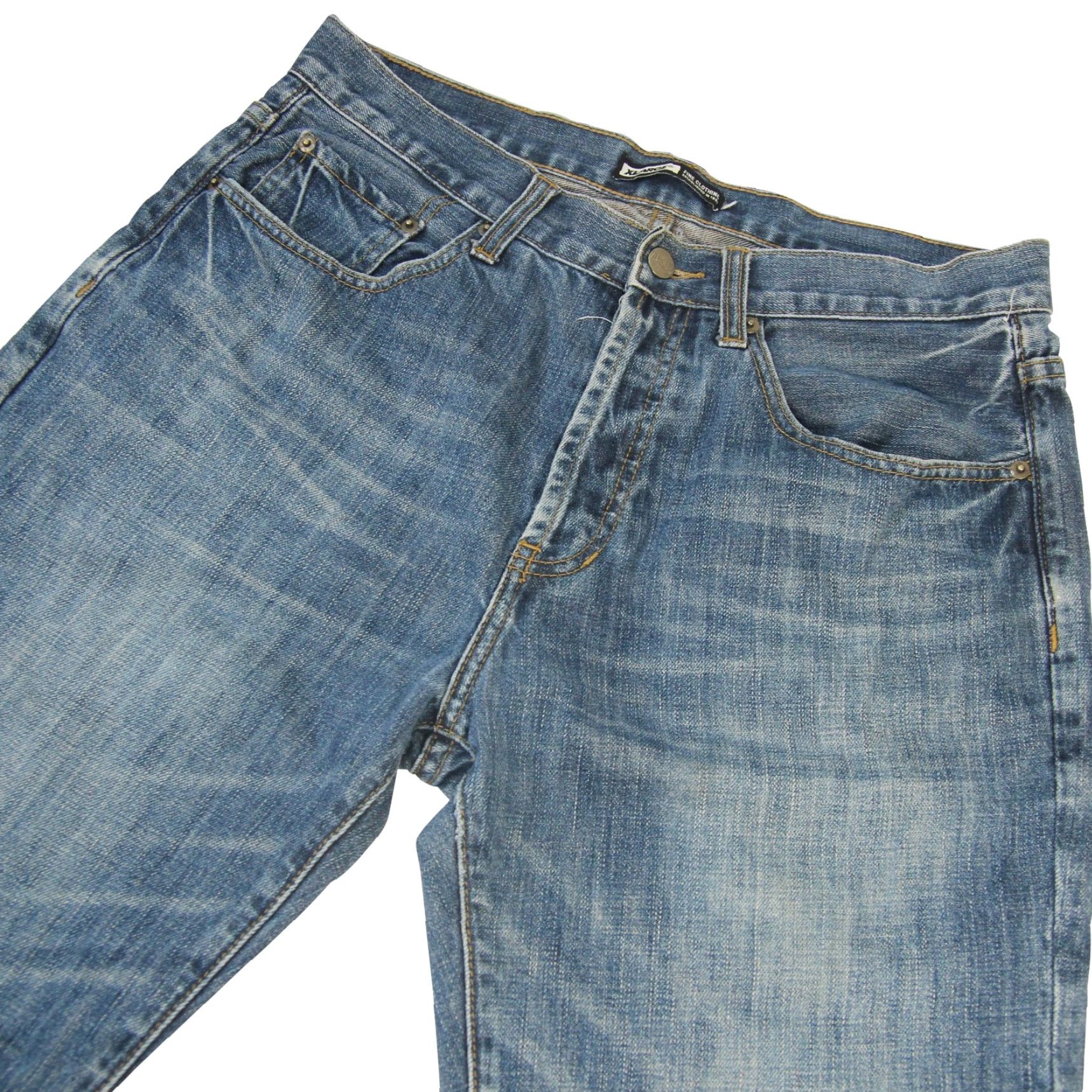 Vintage VINTAGE XLarge Mens Jeans 34x30 Pocket Spellout Blue 90s Streetwear Boys Mens Size US 34 / EU 50 - 3 Thumbnail