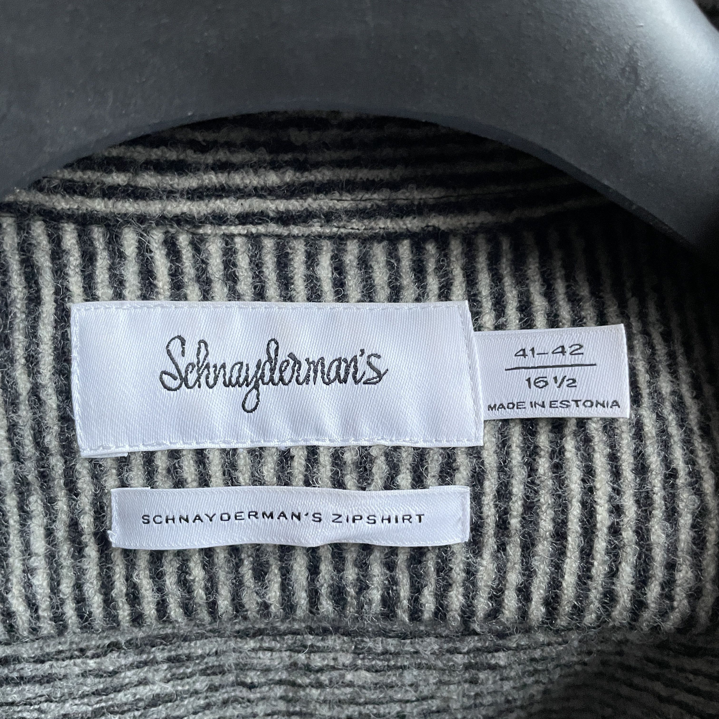 Schnaydermans Schnaydermans Striped Wool Zip Overshirt Jacket Size 41-42 Size US XL / EU 56 / 4 - 6 Thumbnail
