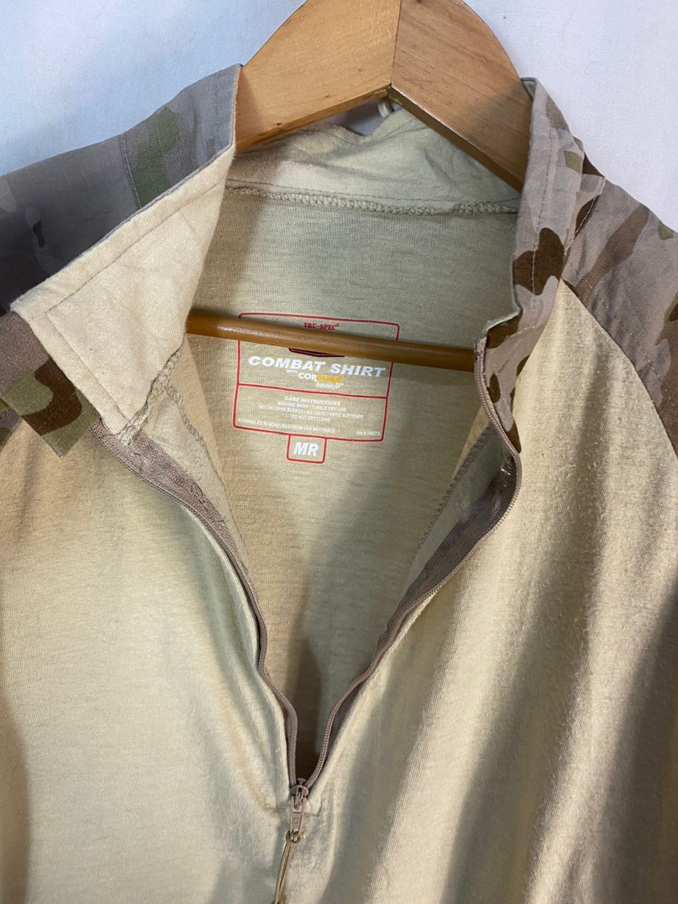 Other Vintage camo sleeve half zipper shirt Size US L / EU 52-54 / 3 - 5 Thumbnail