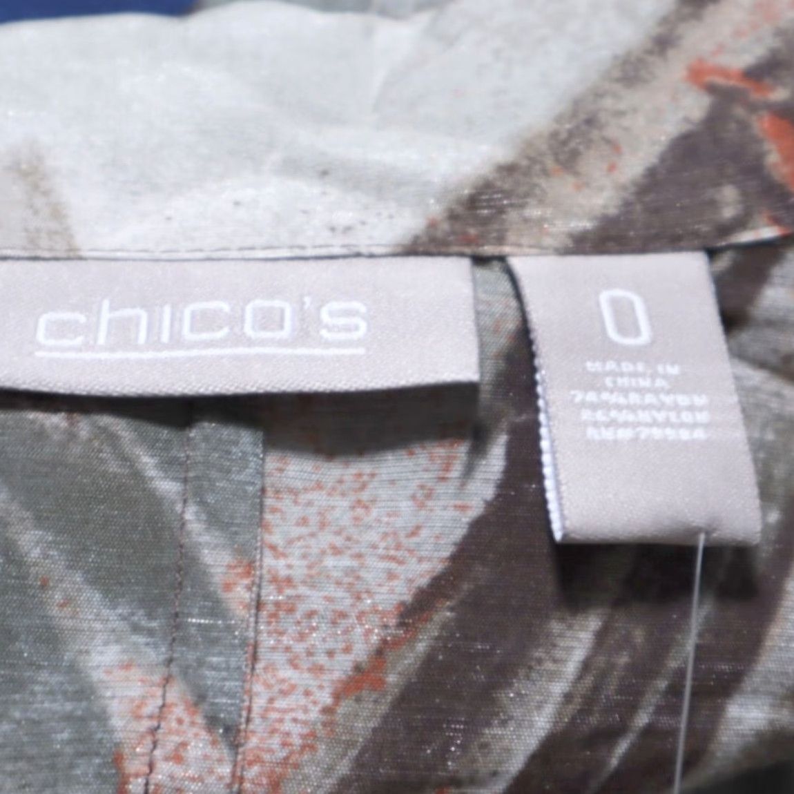 Vintage Chicos Shirt Women's Floral Palm 3/4 Sleeve Cairn Sheer 0 Vintage N/A Size XS / US 0-2 / IT 36-38 - 5 Thumbnail