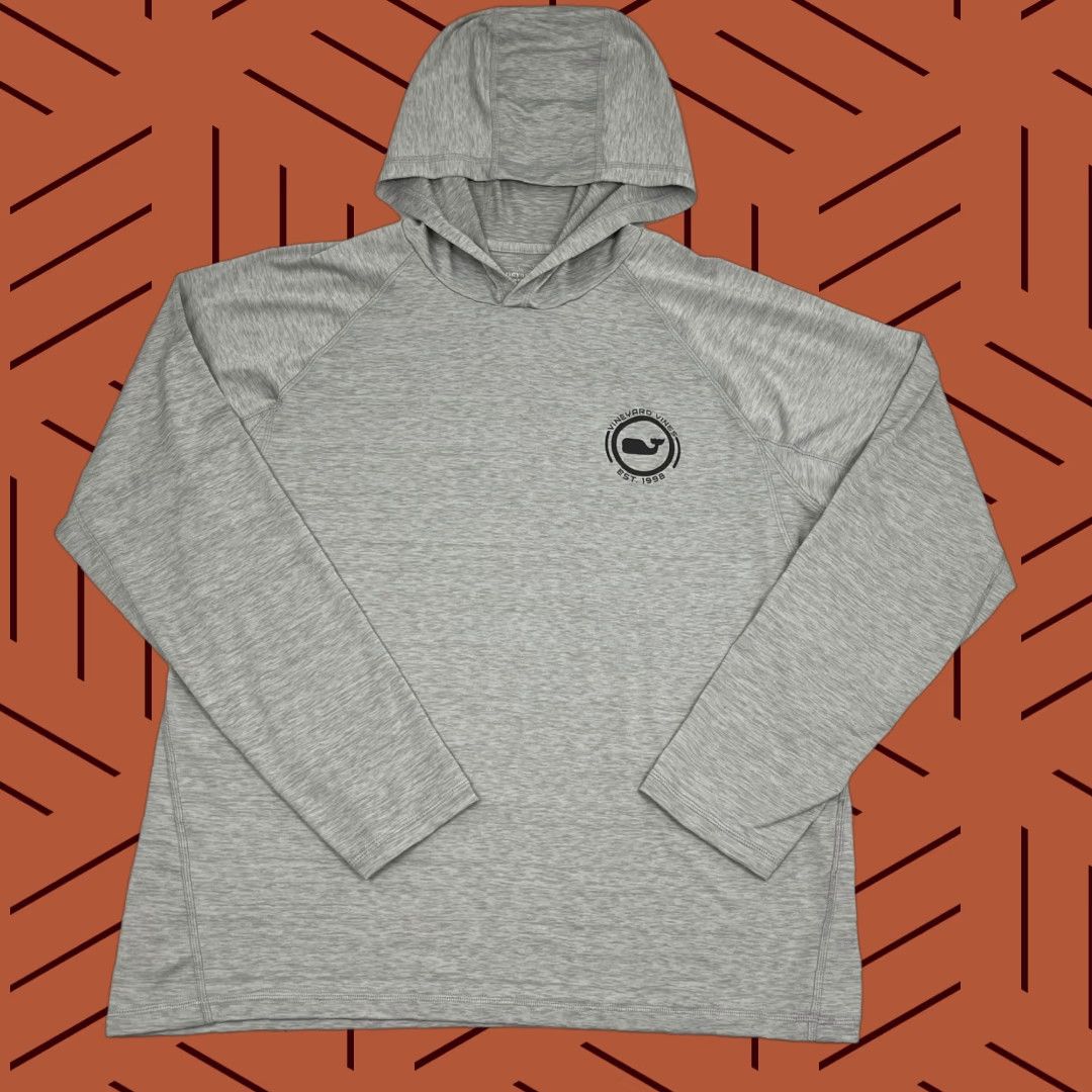 Vineyard Vines Vineyard Vines Performance Hoodie Mens XL Gray Lightweight Hiking Graphic Preppy Hoodie Mens XL Gray Hiking Graphic Preppy Size US XL / EU 56 / 4 - 1 Thumbnail