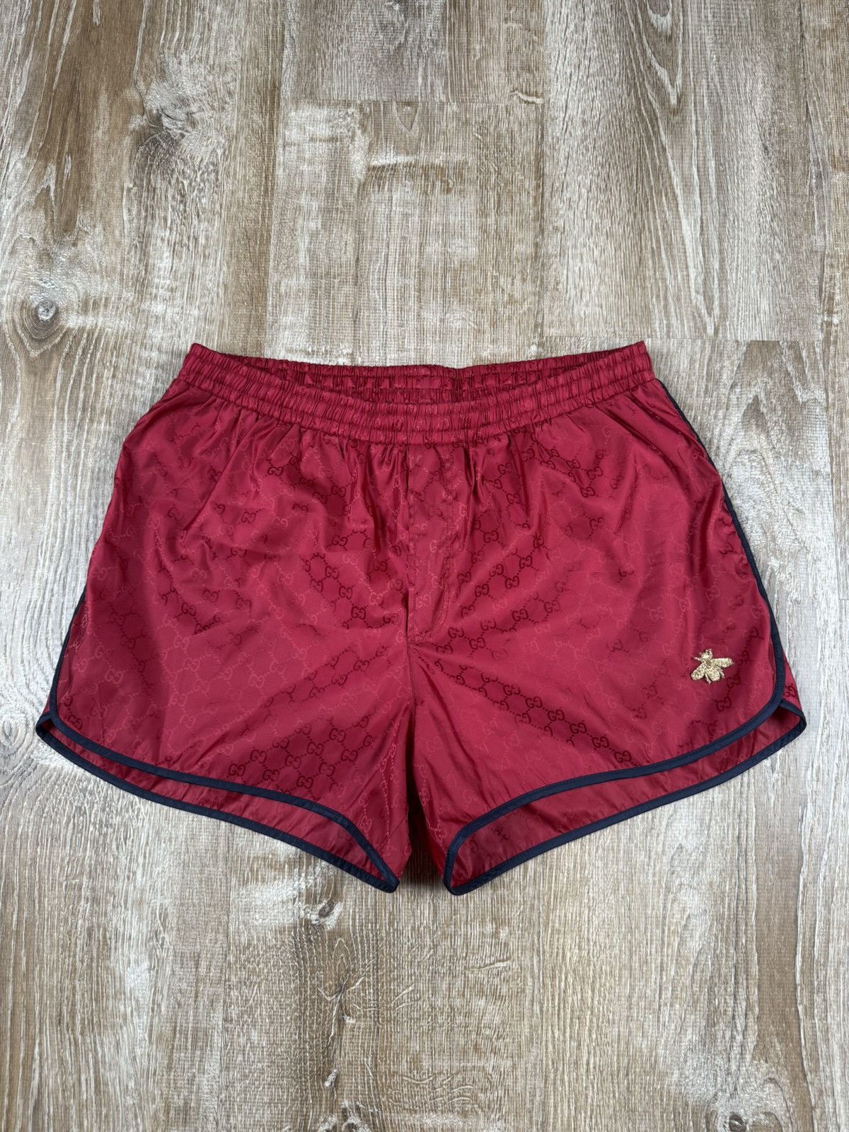 Gucci Gucci Mens Red Swimtrunks Size US 32 / EU 48 - 1 Thumbnail