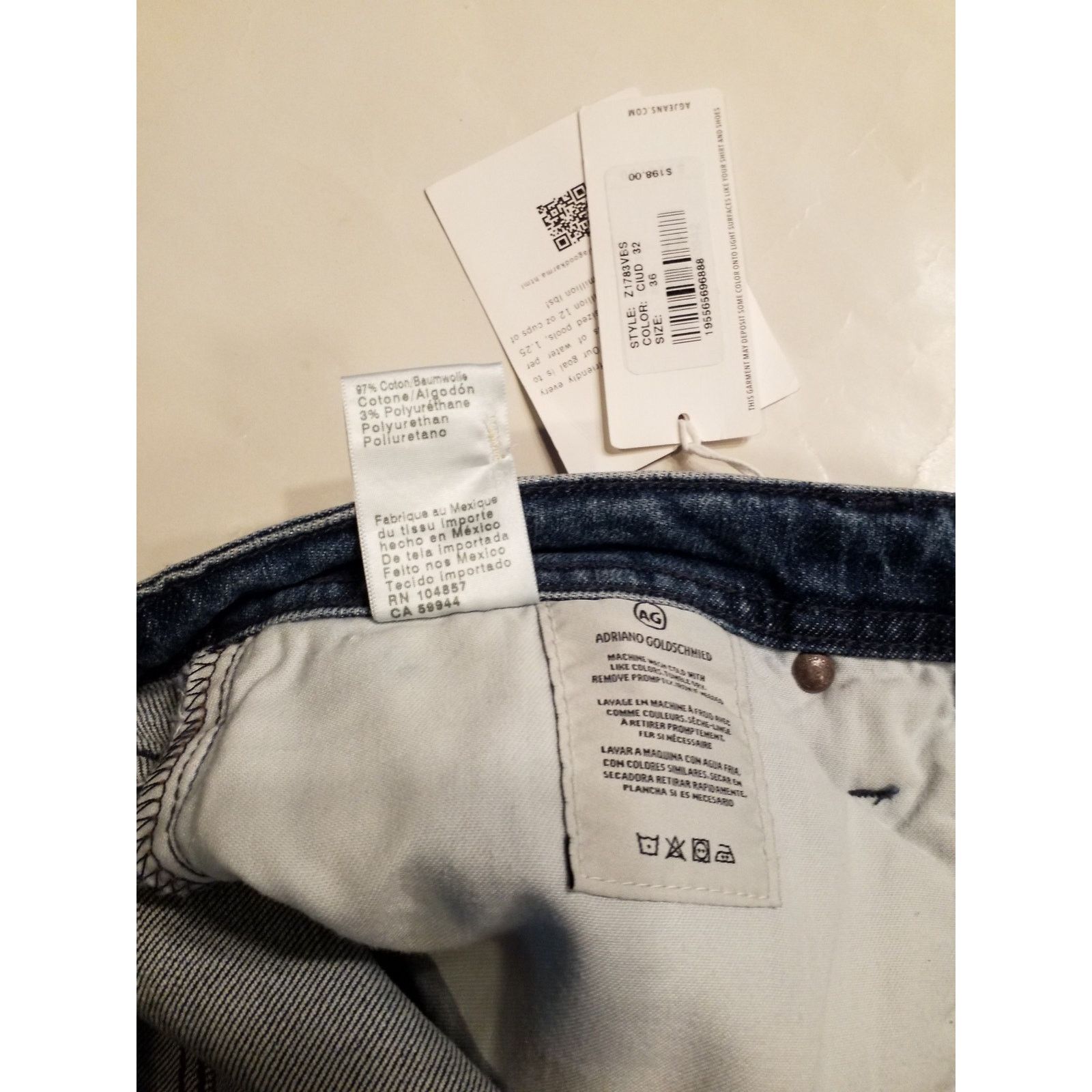 AG Adriano Goldschmied AG Tellis 360 Modern Slim Cloud Soft Vapor Wash 36x32 NWT Size US 36 / EU 52 - 9 Thumbnail