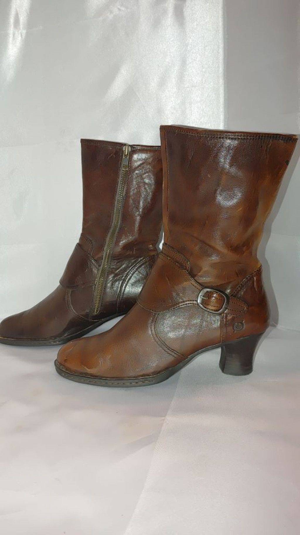Born Born Crown Distressed Leather Steampunk Boots Size 9 Size US 9 / IT 39 - 2 Thumbnail