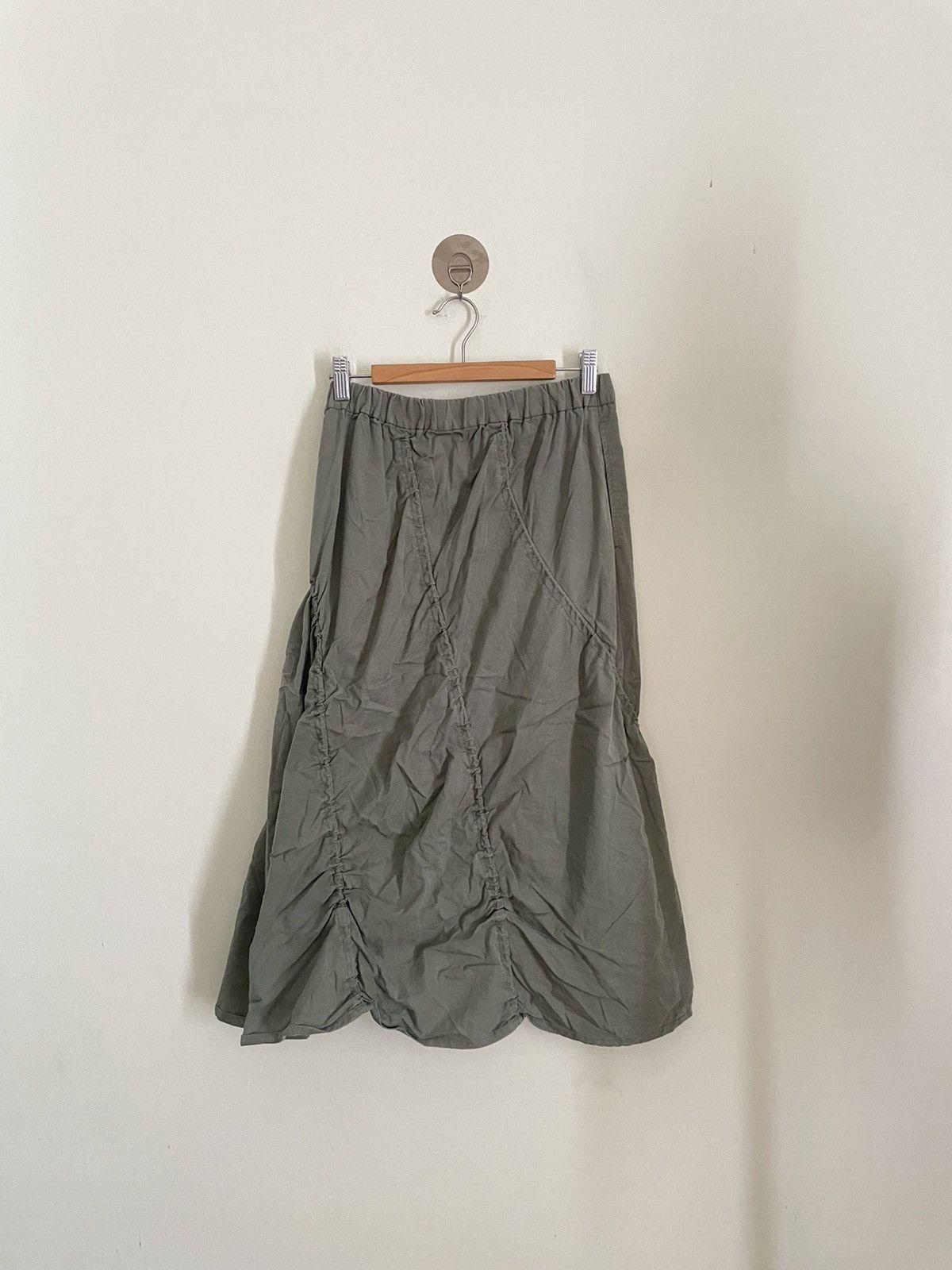 image of Vintage Zucca Asymmetry Skirt in Dark Mud Grey, Women's (Size 26)