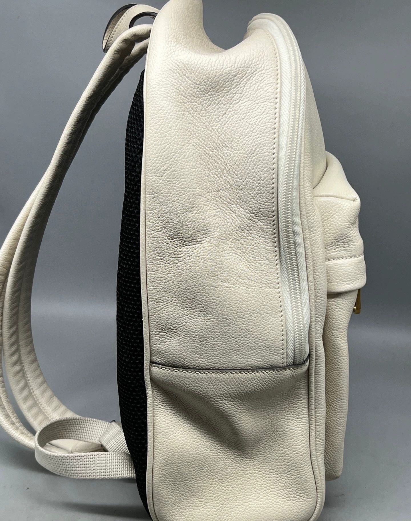 Gucci gucci white leather print backpack for unisex Size ONE SIZE - 4 Thumbnail