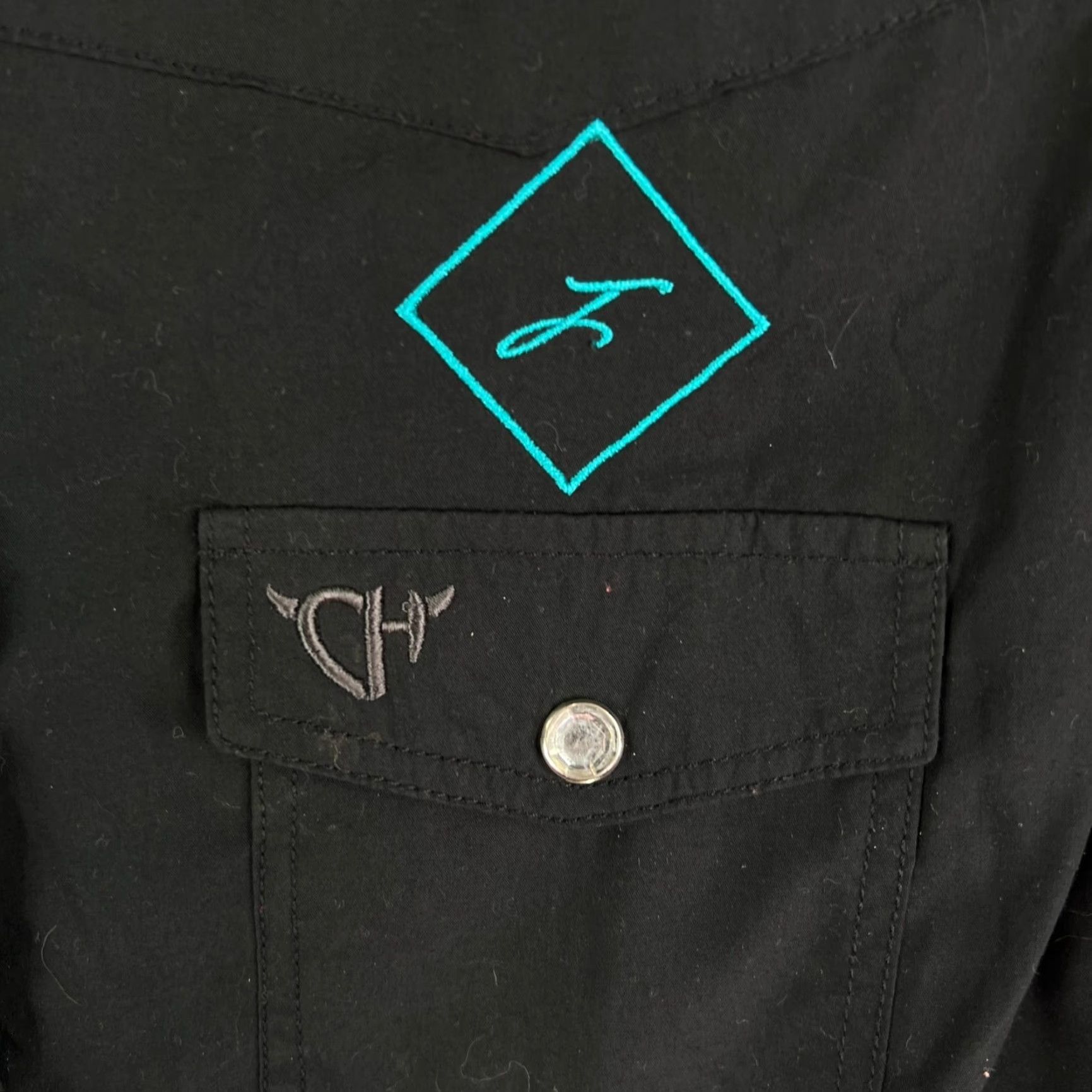 Vintage Cowgirl Hardware Cowtown Nutrition Button-Up Shirt Womens Size S Black Pearl Snap Western Casual Workwear Size S / US 4 / IT 40 - 2 Thumbnail