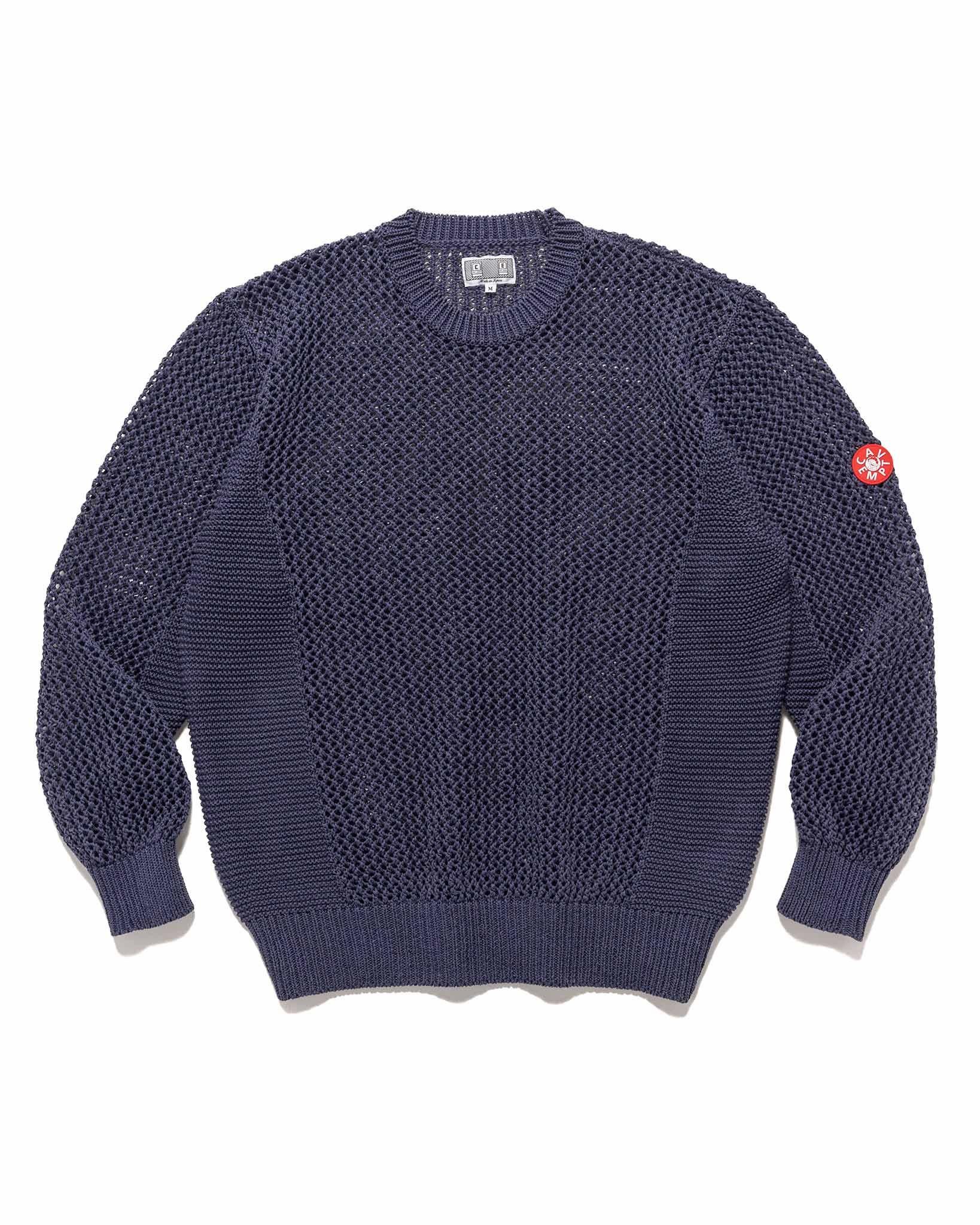 Cav Empt Side Rib Loose Net Knit Sweater | Grailed